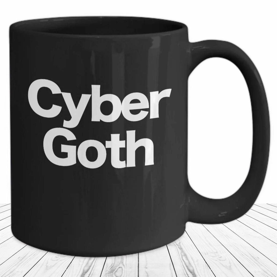 Wallpaper #PPtihJcBx-Hc5Y204K-u86 Cyber Goth Mug Gothic Cyberpunk Black Coffee Cup Punk Rock Steampunk