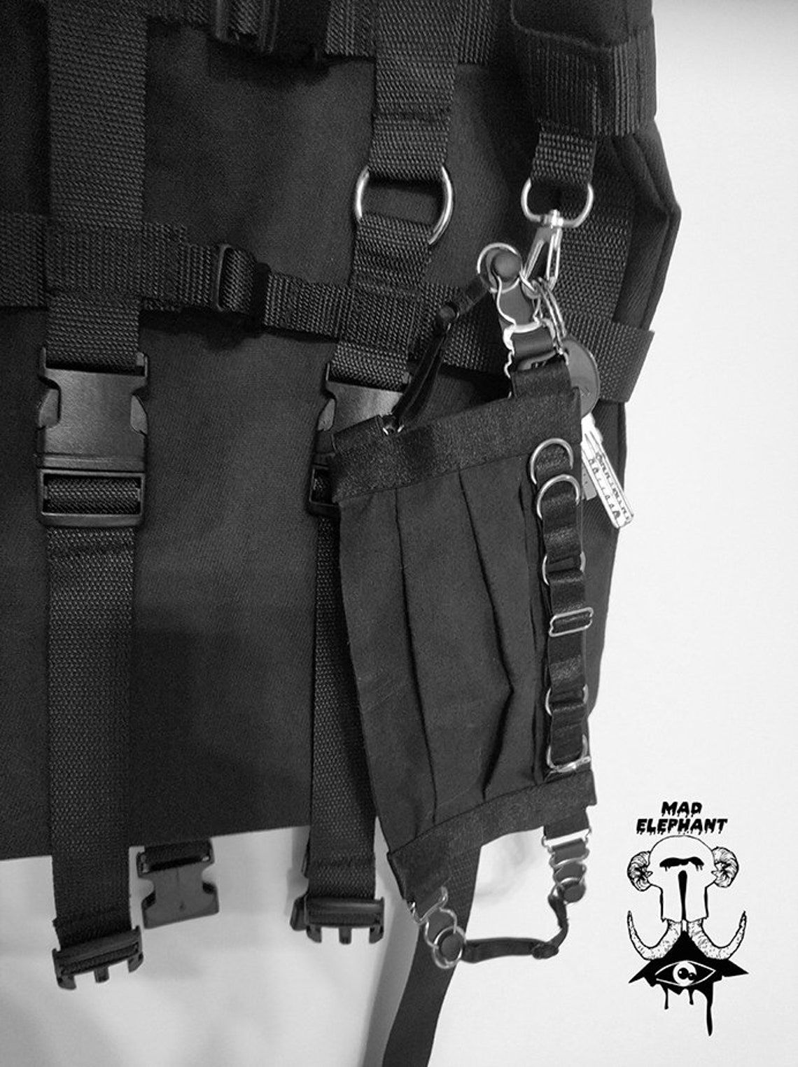 Wallpaper #kRmDAo8BtGB6xQ7820q544 Black Techwear Tote Bag Cotton Cyberpunk Shopper Bag Unisex Etsy