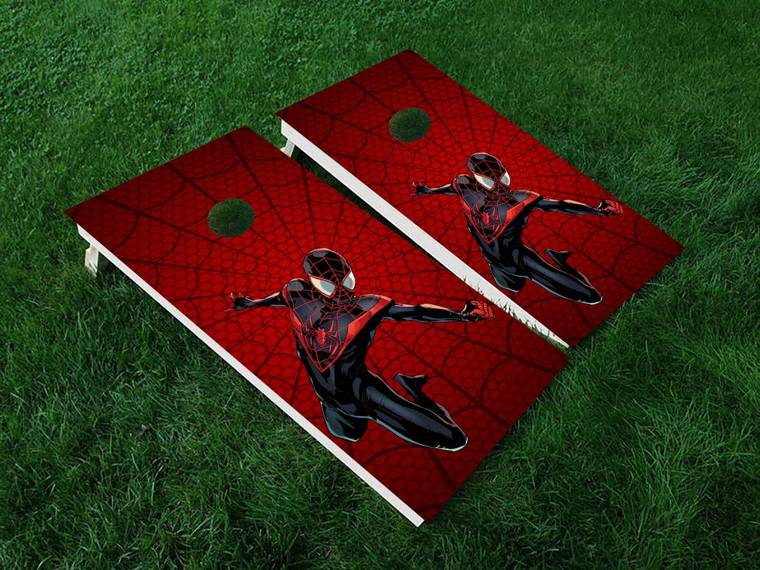 Wallpaper #O-pEV5MBlwTYPL18rBHC310 Spiderman Cornhole Sticker Superhero Vinyl Cover Mural Cornhole Board