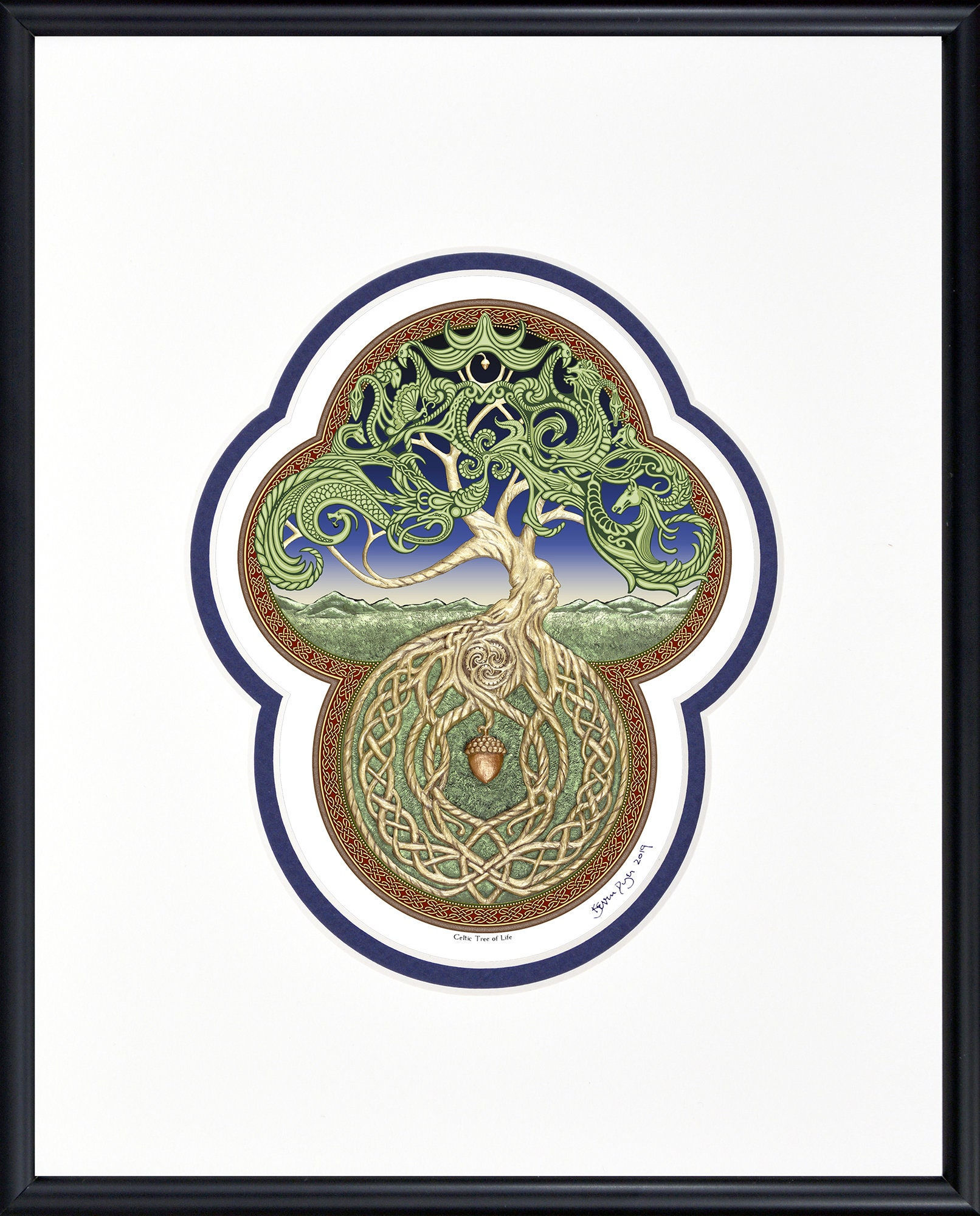 Wallpaper #sxqQTpMB1yWOL4qge31q289 Celtic Tree of Life Framed Digital Art Print 8 X 10