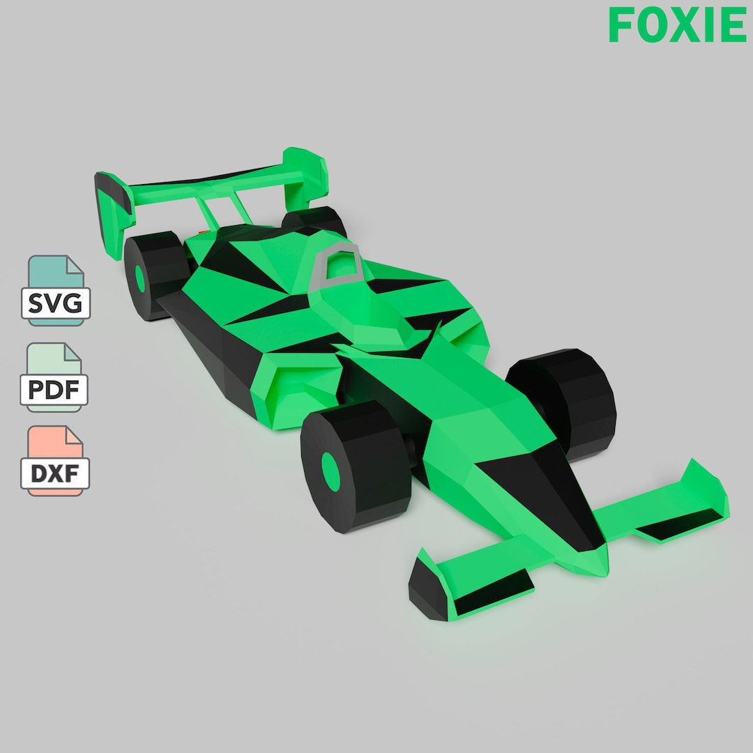Wallpaper #i2iGGZMBSpphPi3-phcM22 Formula1 Race Car Papercraft Template in Svg Dxf Pdf Formats Make