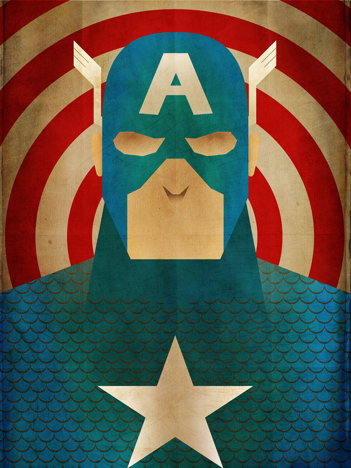 Wallpaper #LXQJxo4B_8f4nGFaGnEF34 Minimal Heroes Captain America Etsy