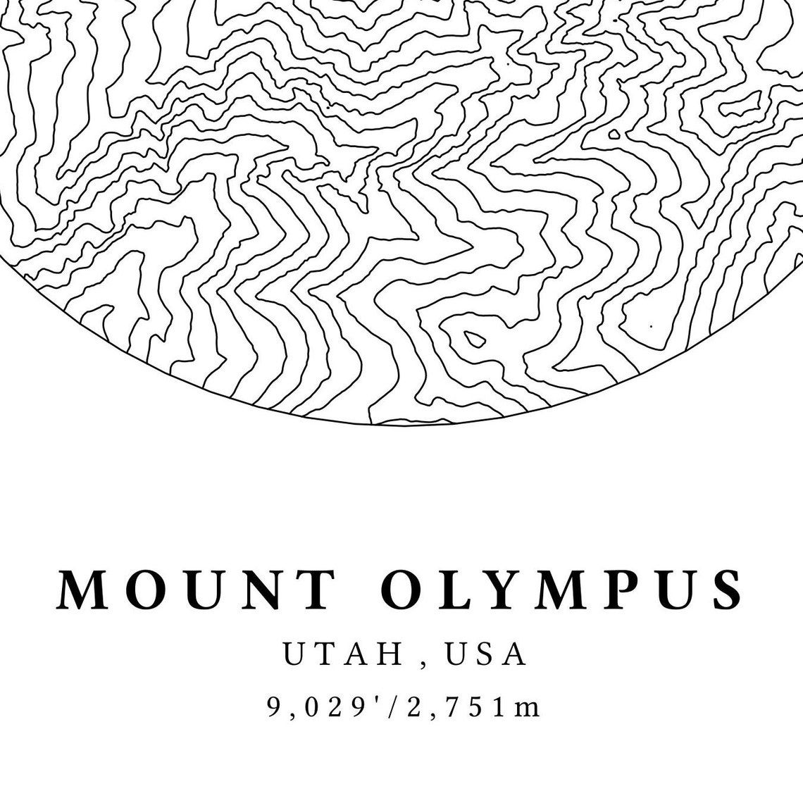 Wallpaper #PDM5M5MBcgDP3FvJOKpL89 Mount Olympus Topographic Map Mount Olympus Map Salt Lake Etsy