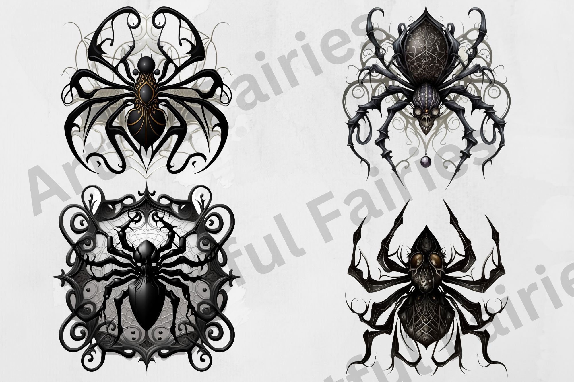 Wallpaper #k_RZOpMBKFX8bn3rE3j0166 Goth Spider Clipart Goth Spider Png Spiders Png Antique Halloween