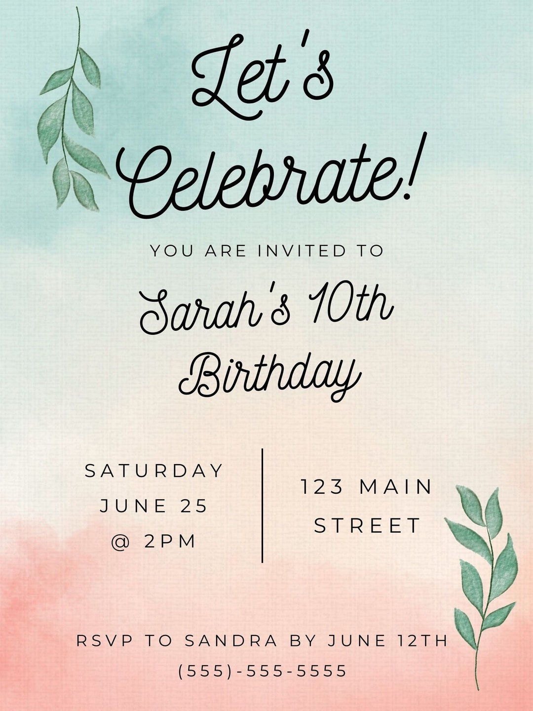 Wallpaper #tbne3ZIBJvJKYCmEsQLe229 Customizable Birthday Invitation Template Birthday Party Invites