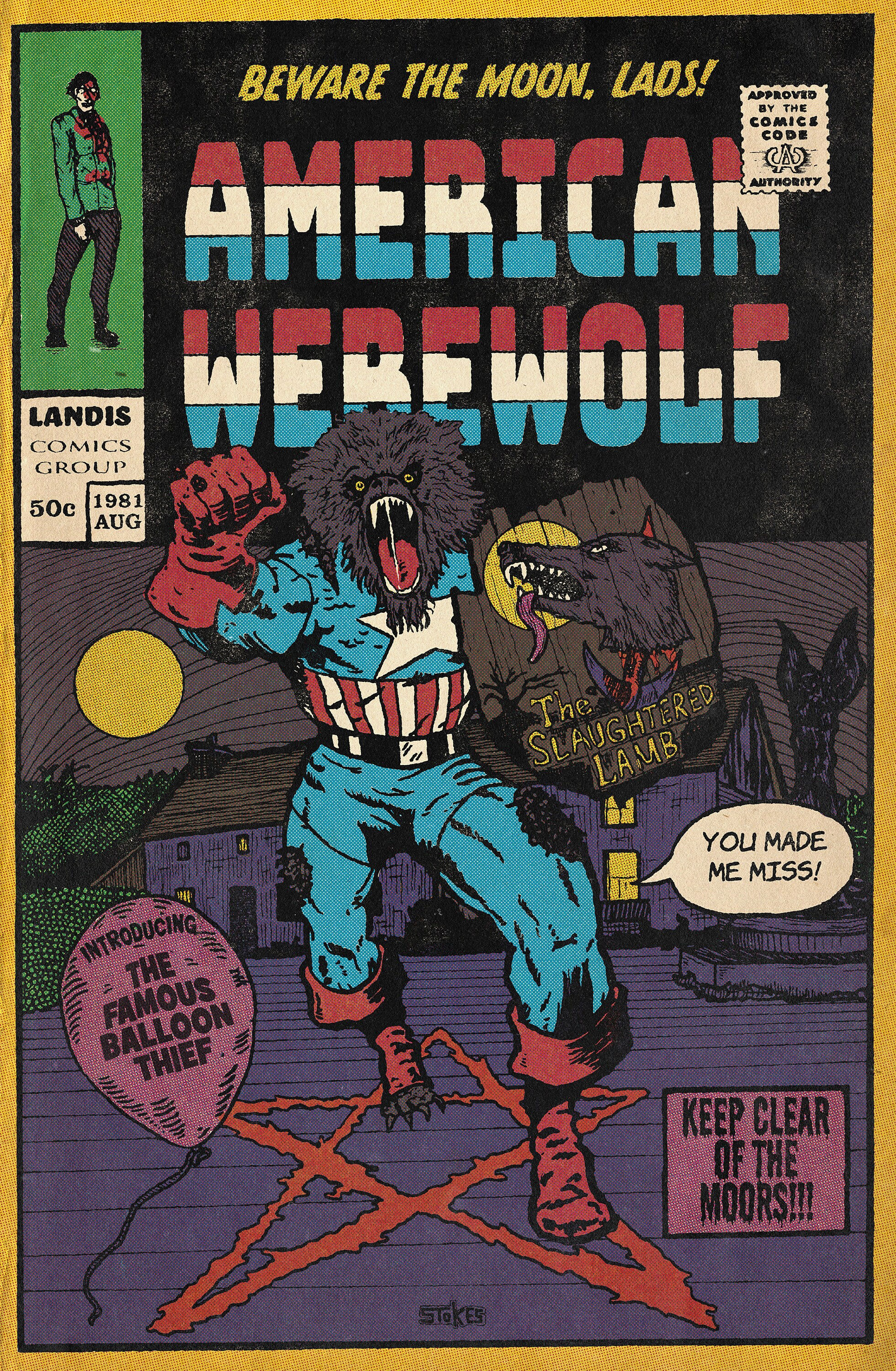 Wallpaper #nmf8B5MBSpphPi3-LMhQ194 American Werewolf Captain America Comic Book Art Print 11x17 Etsy