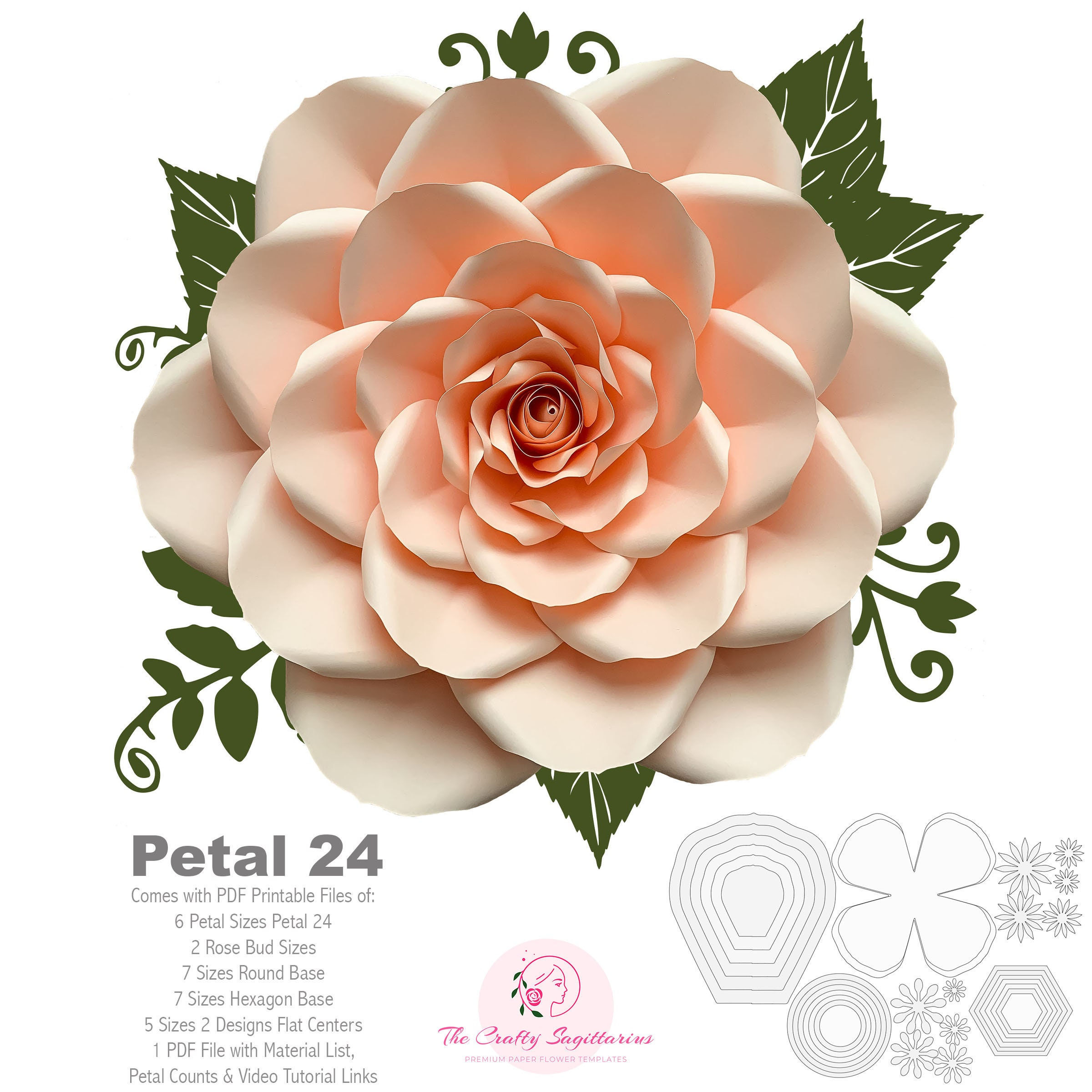 Wallpaper #8a759 Printable Downloadable Free Cricut Paper Flower Template