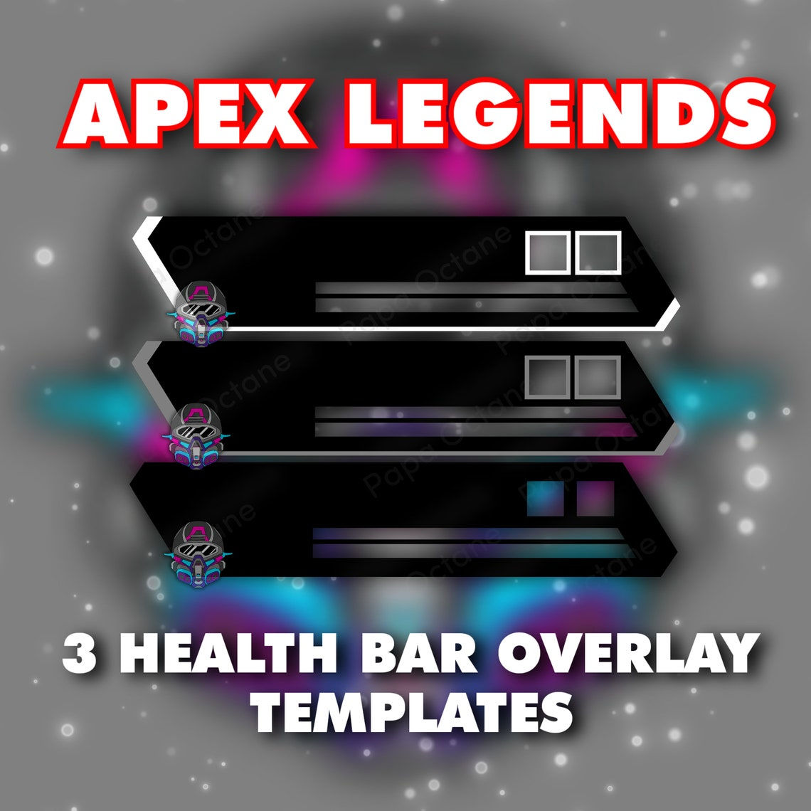 Wallpaper #ywAa1Y4BSdW8dNouxwm722 Three Apexlegends Health Bar Overlays with Different Shades Etsy