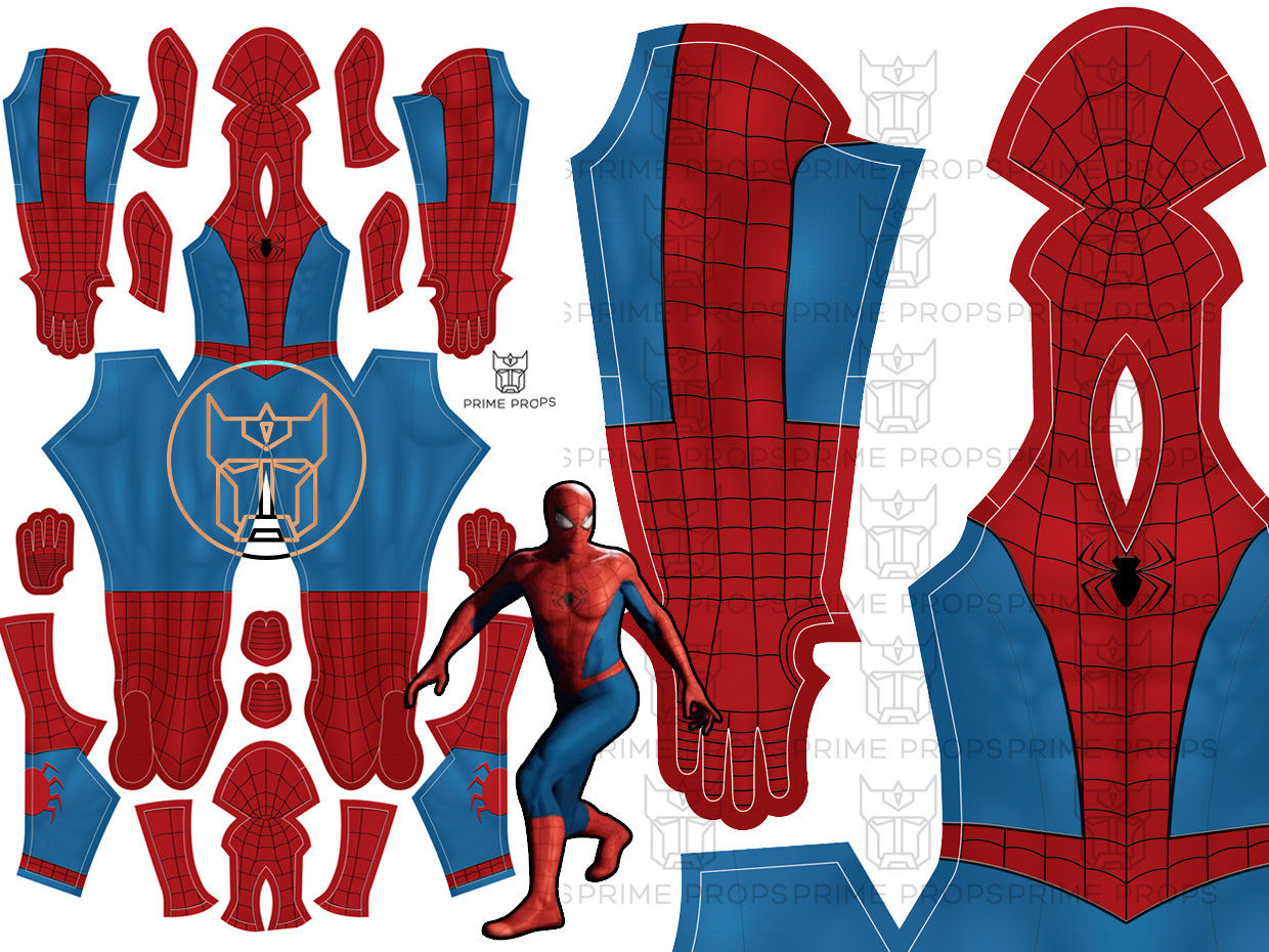 Wallpaper #42cyB5MBSpphPi3-tsSw9 Patron De Traje De Spiderman De PS4 Version Clasica Etsy