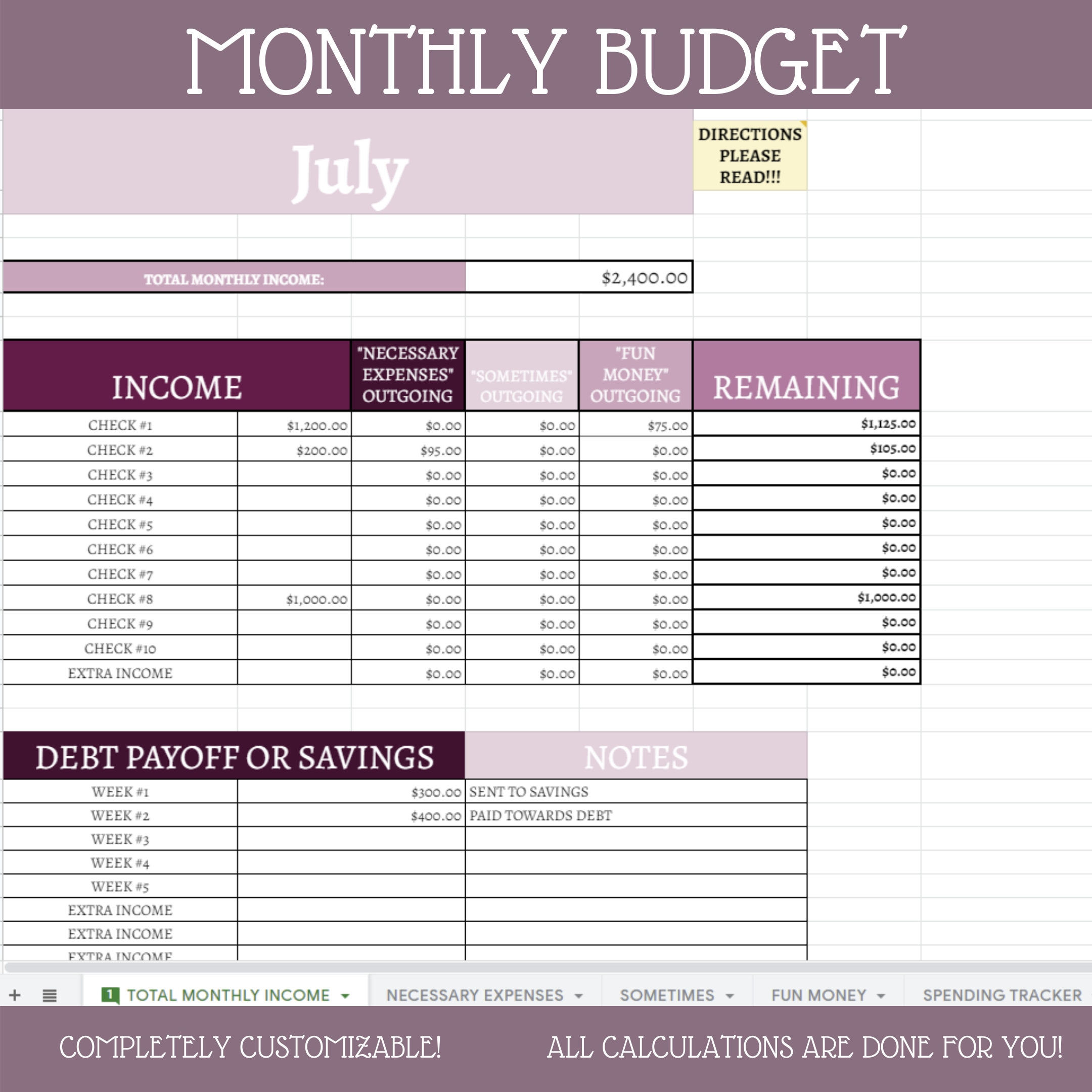 Wallpaper #0CC73 Free Monthly Budget Spreadsheet Template Excel Google Sheets