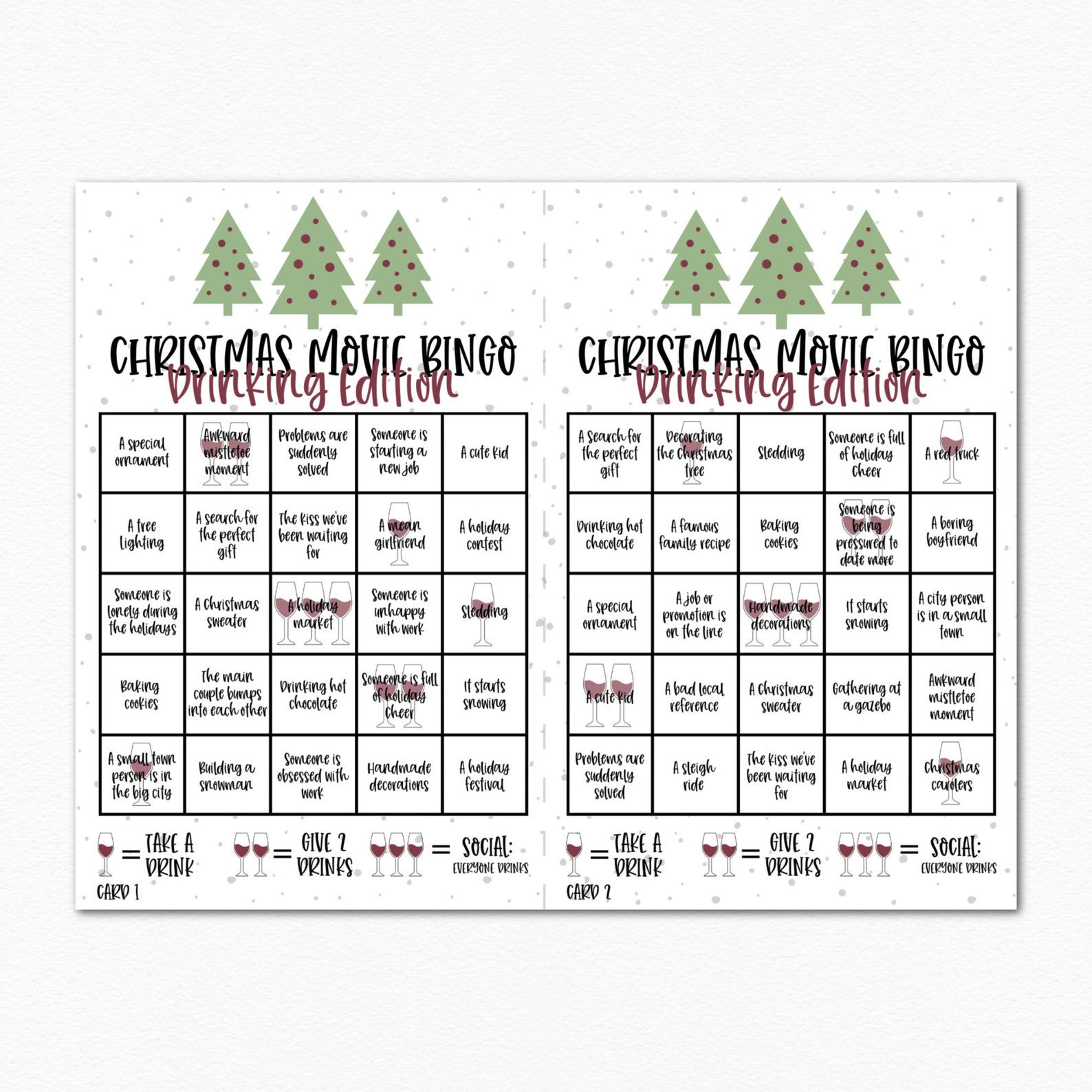 Wallpaper #Lv8aZ5MB3lSXT3zUROKT46 Drinking Game Made for TV Christmas Movie Drinking Bingo Etsy