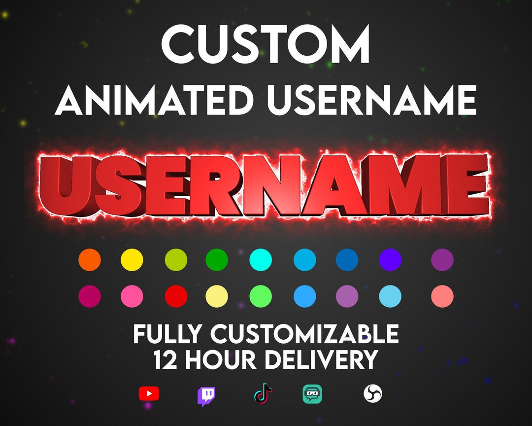 Wallpaper #jKkXh5cBxbDgA0RlZ-0120 Twitch Overlay Custom Animated Username Neon Custom Stream Name Name