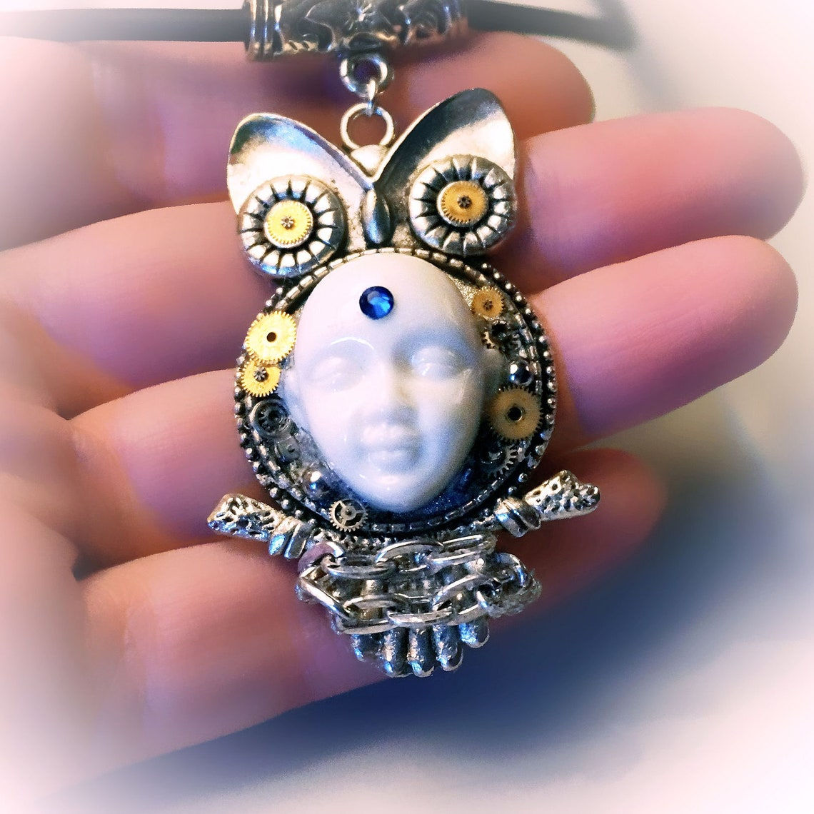 Wallpaper #AF7fMpMBborbLbczZGDZ287 Steampunk Bdsm Jewelry Cyberpunk Owl Necklace Buddha Etsy