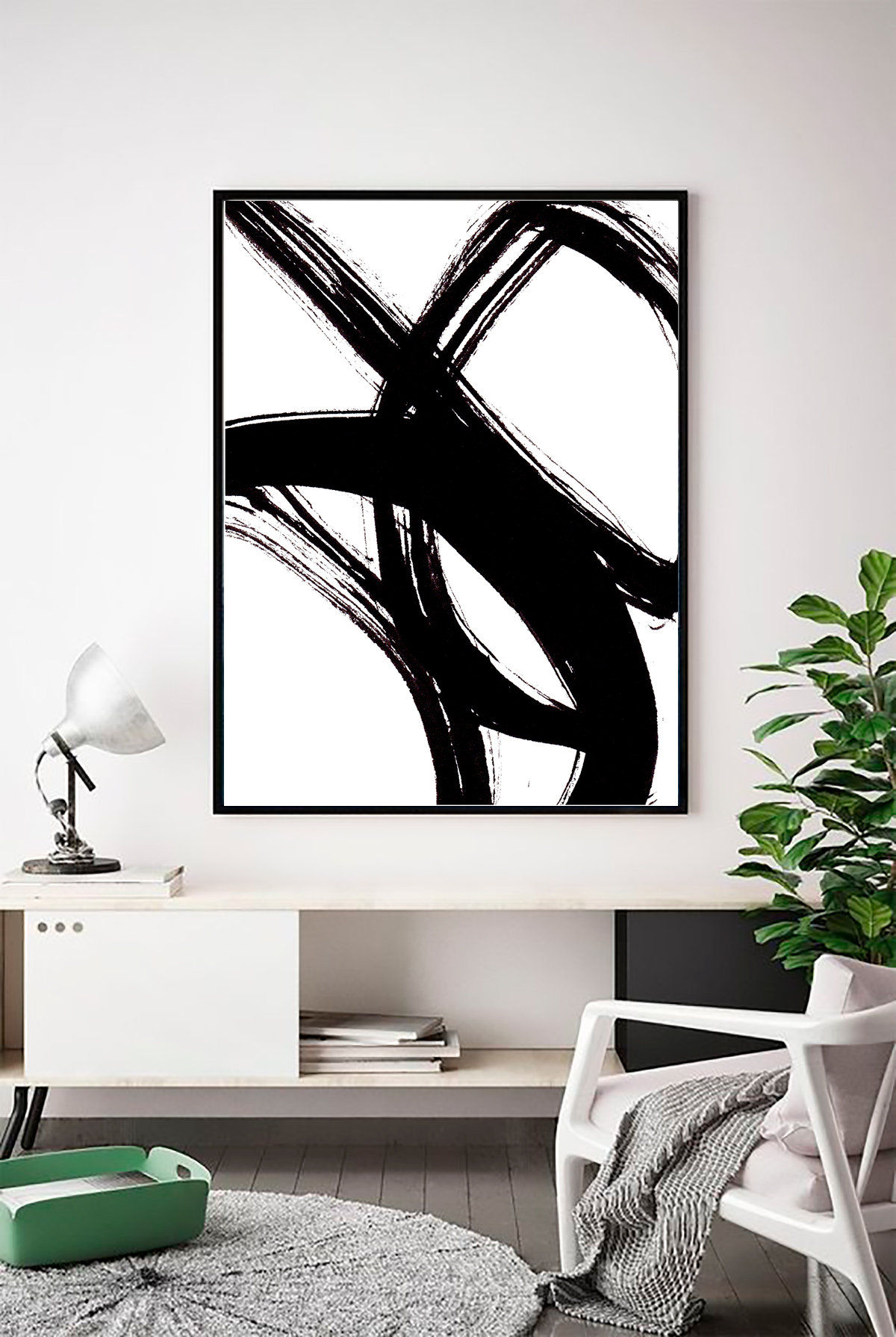 Wallpaper #7bjsPpIBJvJKYCmEFc3a37 Black and White Abstract Painting Minimal