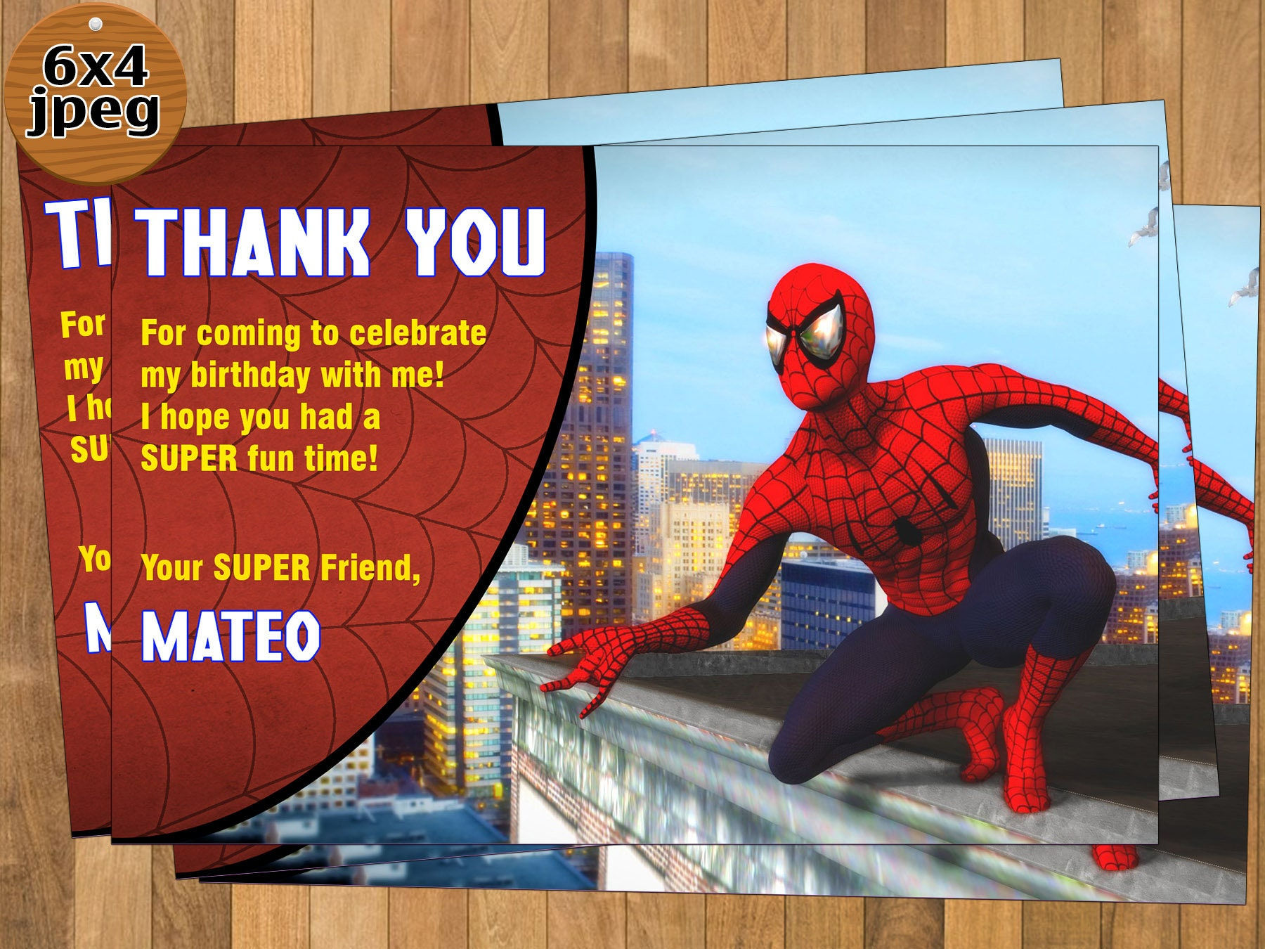 Wallpaper #khlSOo8BtGB6xQ78yazh32 Spiderman Thank You Card Spiderman Birthday Thank You Card Etsy