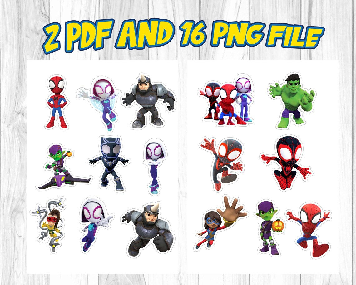 Wallpaper #Ix3SLZMBlOZrFDOkl9Jx199 Instant Download Spidey and His Amazing Friends Digital File Etsy