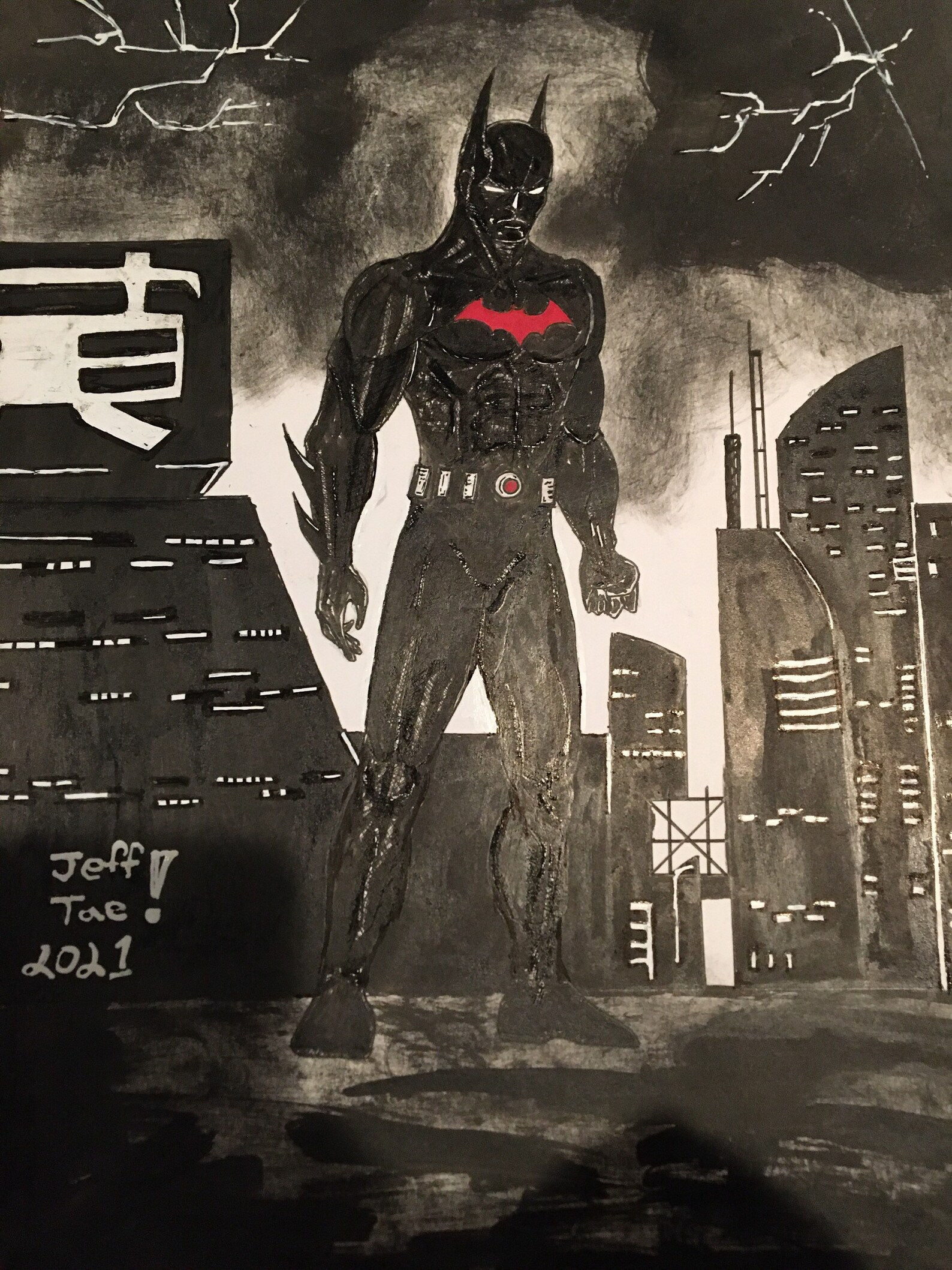 Wallpaper #VHNEho4BFI5NbQksDR8X3 Batman Artwork by Jeff Tae