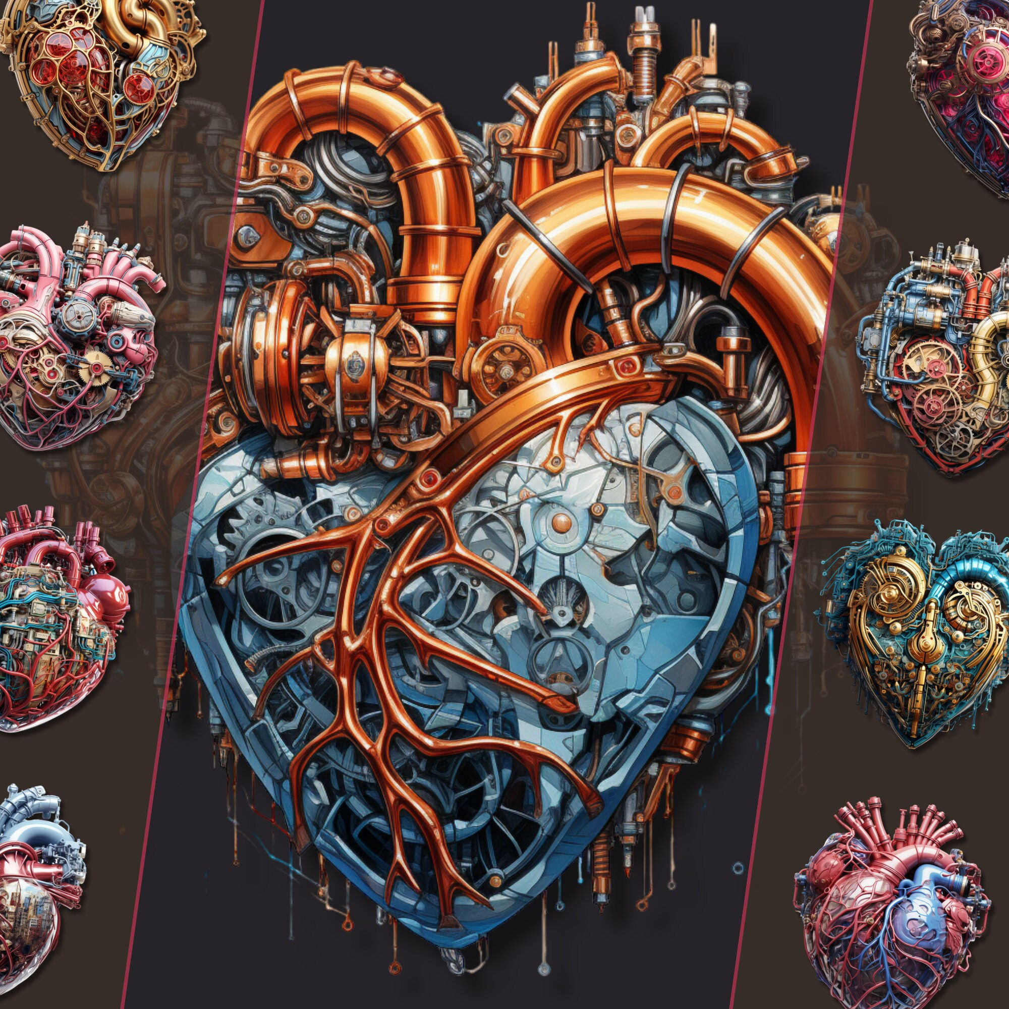 Wallpaper #SzuIb5cBSWmA-tzpLY-L3 Cyberpunk Heart Clipart Bundle High Resolution Png Files Etsy