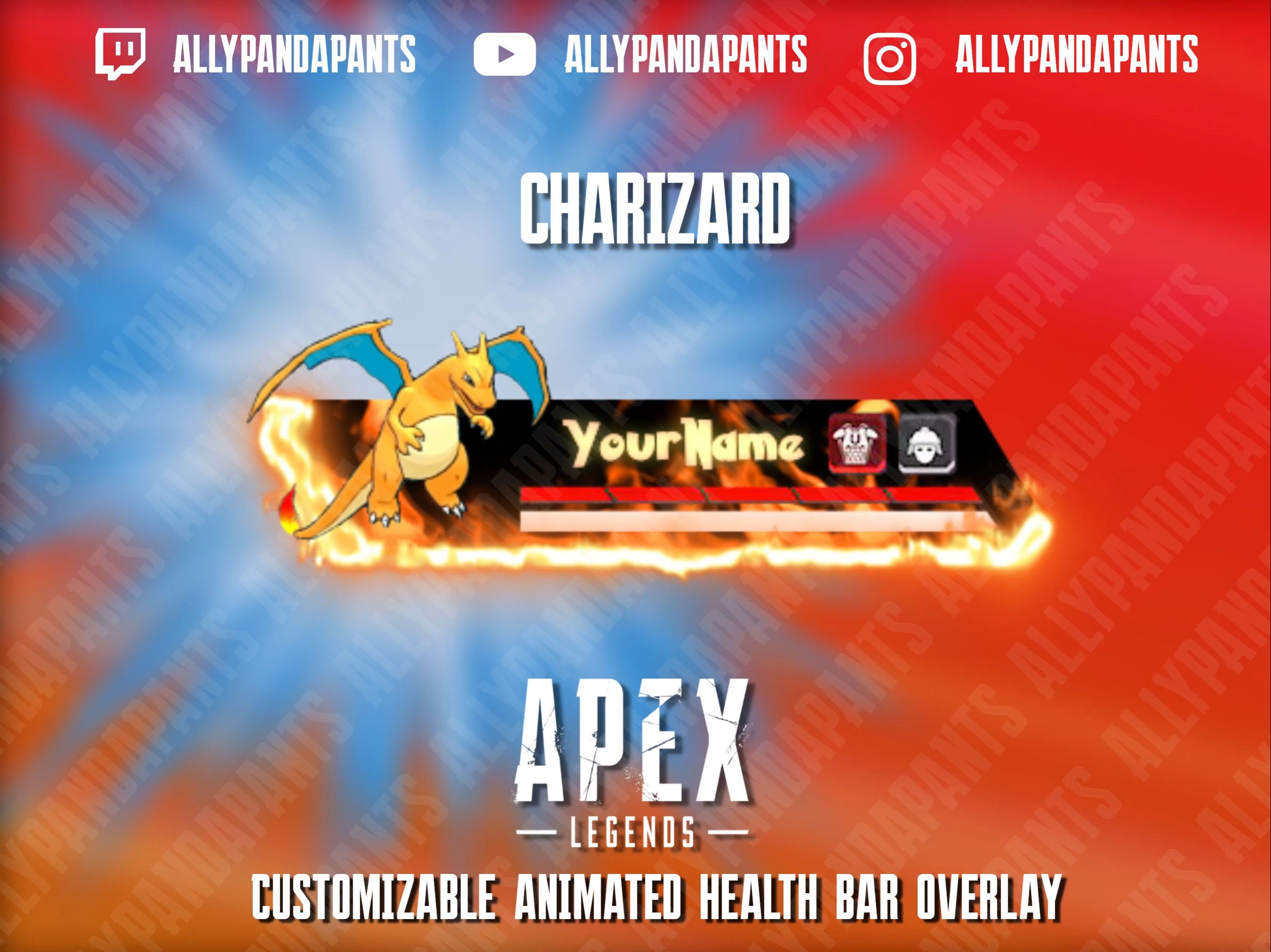 Wallpaper #TUYHn5cBh-zKMCtLfWCB22 Fire Dragon Monster Customizable Animated Apex Legends Health Bar
