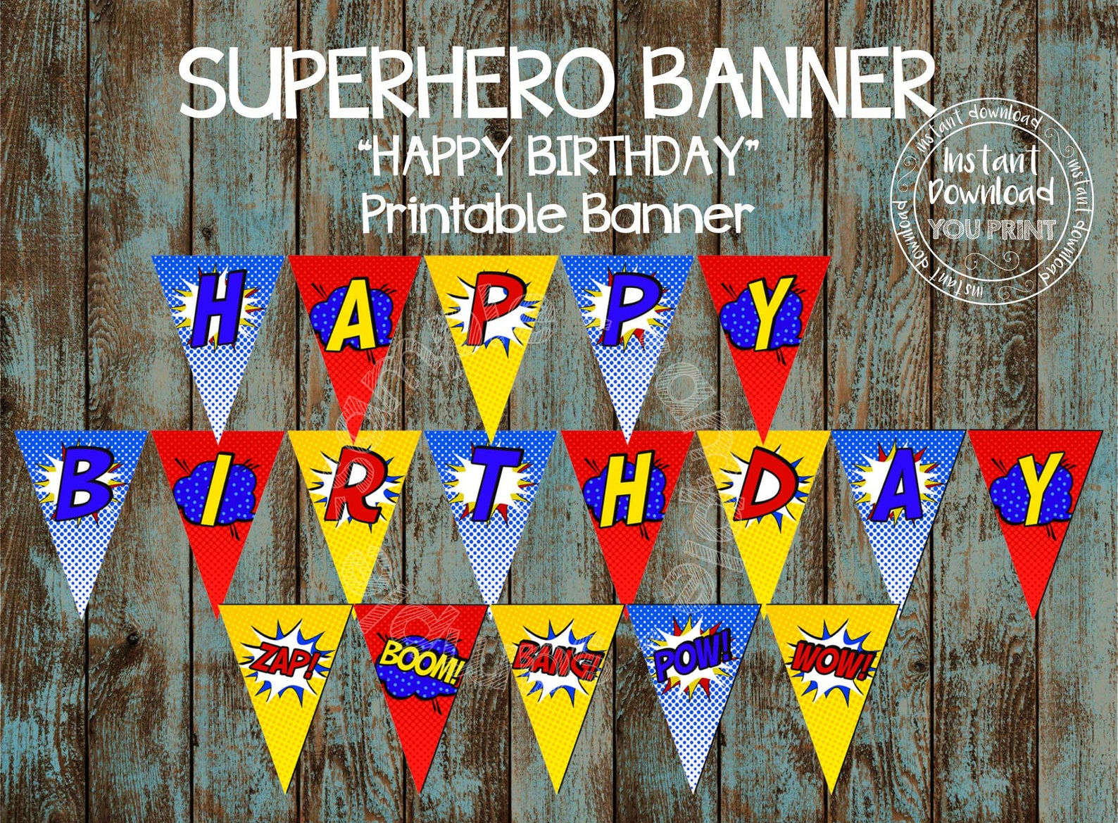 Wallpaper #mTEHNpMB5zzyi_yYhFhv57 Printable Superhero Party Banner Superhero Happy Birthday Etsy