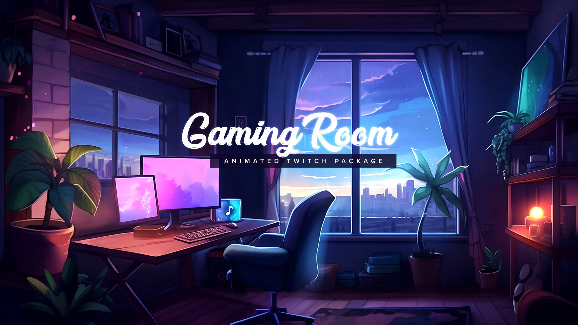Wallpaper #MWcjC5MBSpphPi3-X9jd57 Gaming Room Twitch Animated Package Scenes for Streamers Etsy France