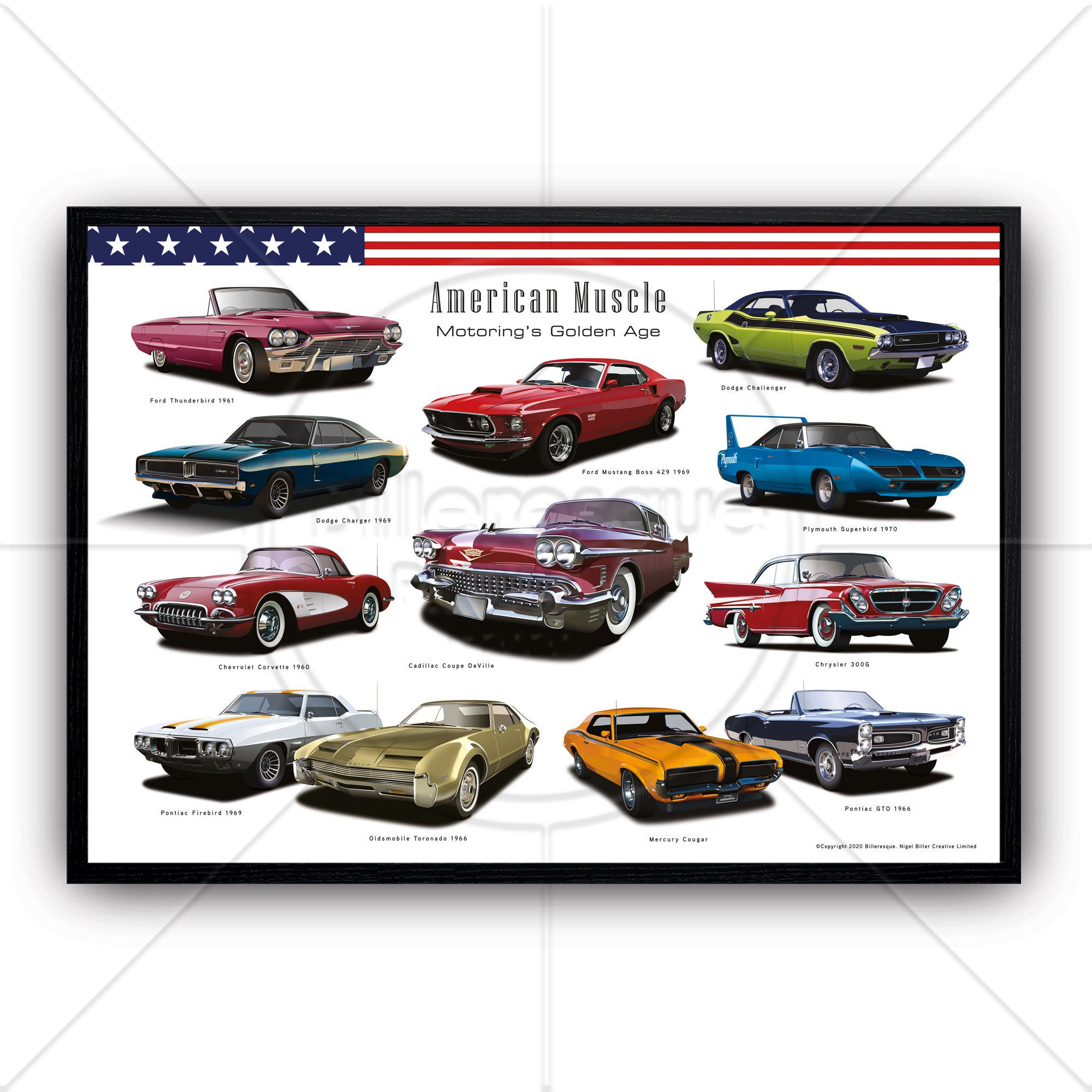 Wallpaper #1hnEN48BtGB6xQ78SaZQ12 American Muscle Car Poster Us 1960s Classic Super Cars Poster Etsy