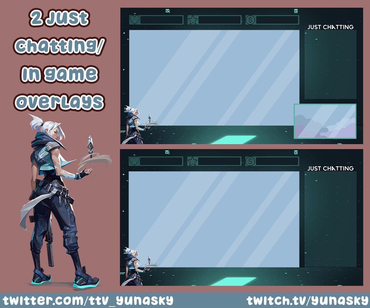 Wallpaper #iKVMN5MBVBiSkHCaU4tf191 Animated Jett Valorant Overlay Package Twitch Youtube Etsy
