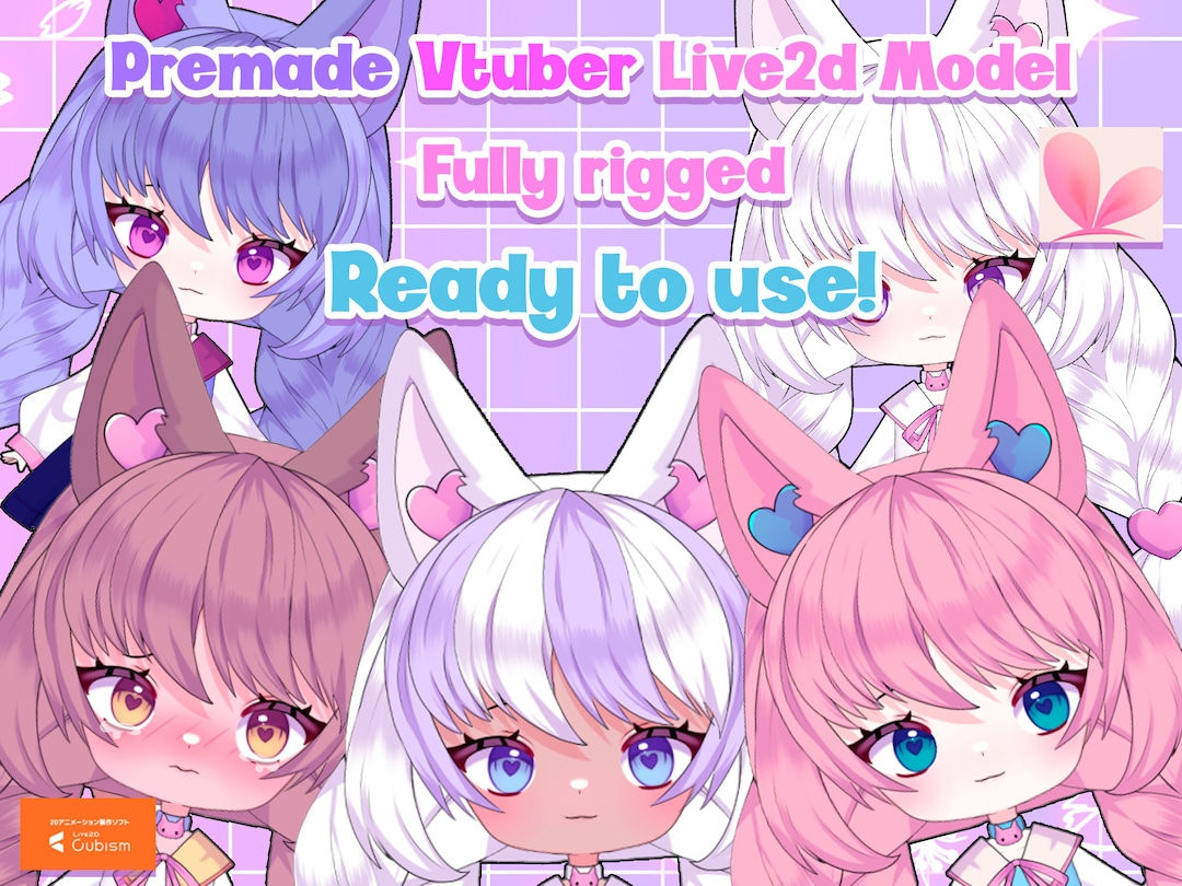 Wallpaper #82bd5 Customizable Cat Vtuber Model Multiple Cat Breeds Emotions Assets