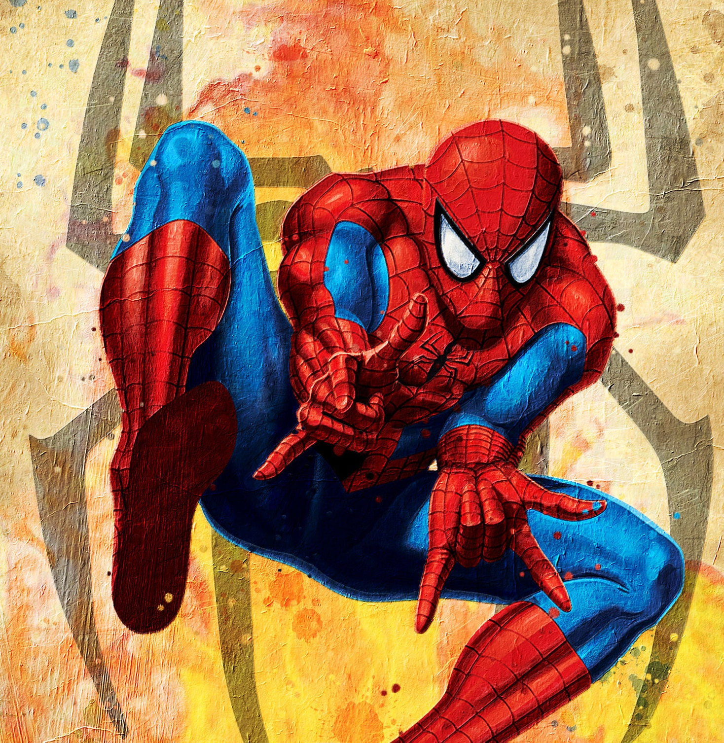 Wallpaper #9zF2NZMB5zzyi_yYU1bc150 Spiderman Paint Effect Print Marvel Character Spiderman Etsy