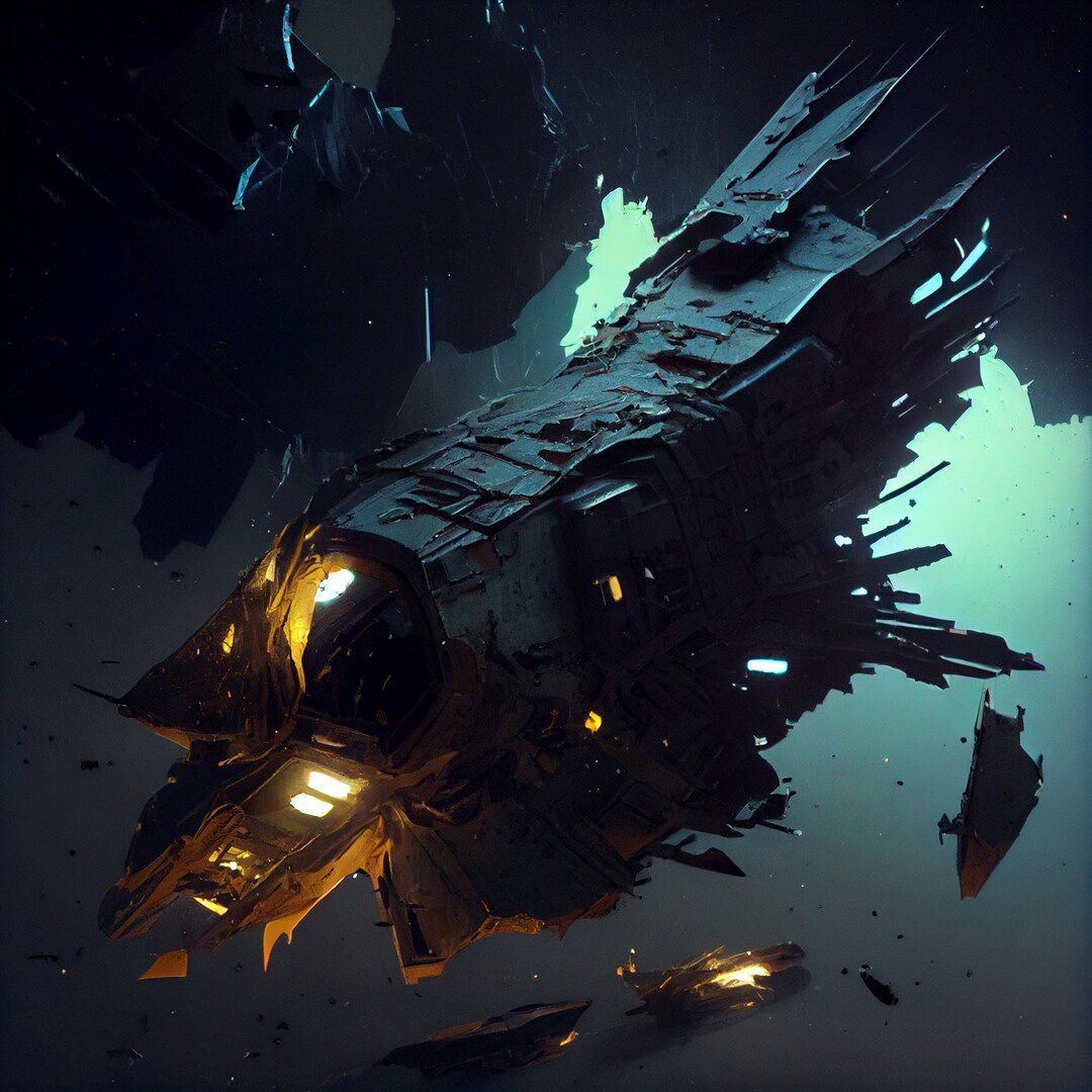 Wallpaper #8miAIJMBSpphPi3-mS3Z41 Derelict Starship Etsy