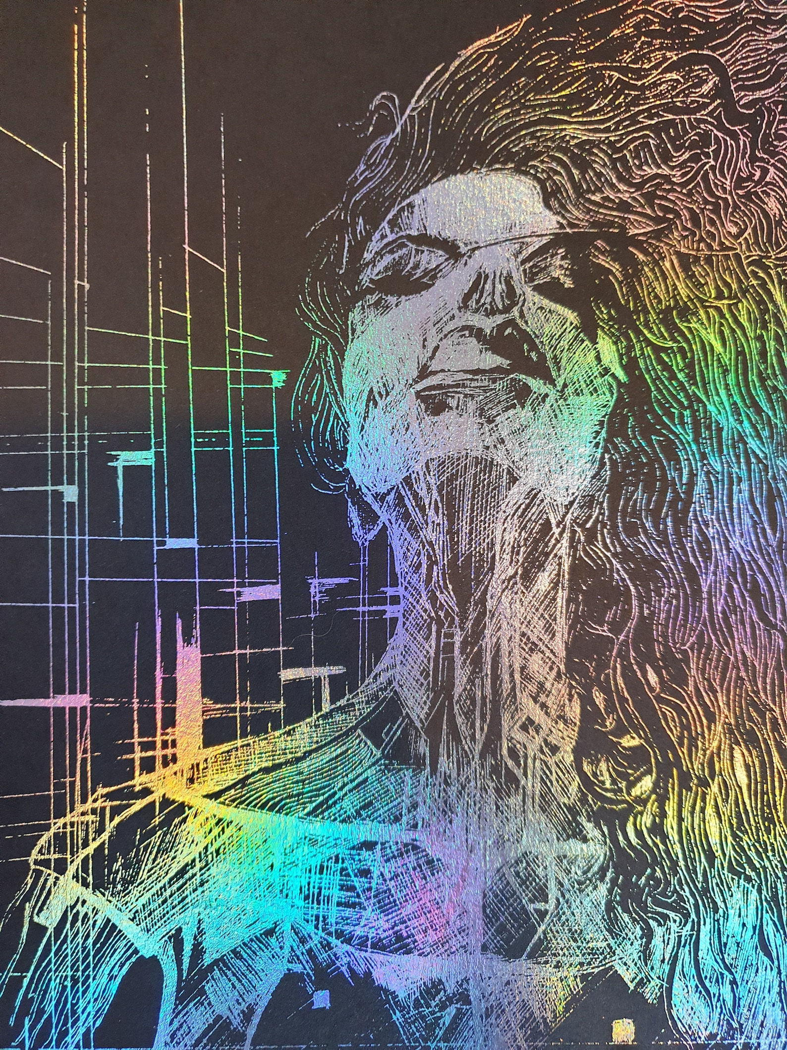 Wallpaper #iO_SSpMBMN-XEVvV4TnK217 Cyberpunk Art Print Holographic Limited Edition Illustration Etsy