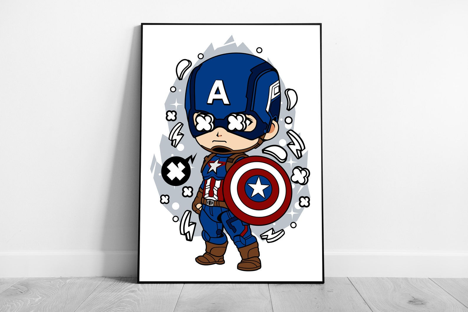 Wallpaper #24158 Captain America Shield Clock