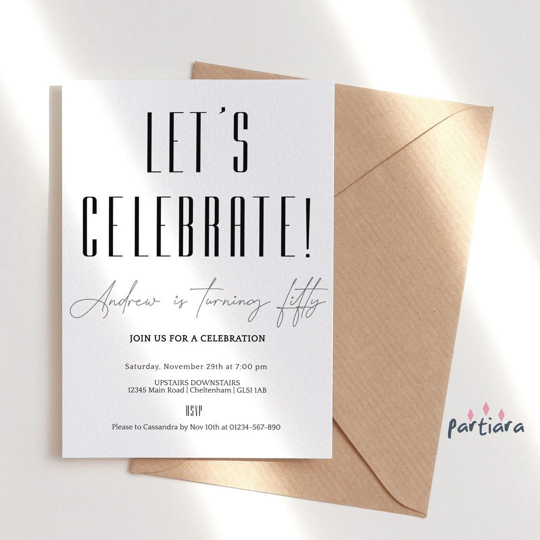 Wallpaper #hDGhNZMB5zzyi_yY6Vf92 Adult Birthday Invitation Printable Editable Invitation for Men Digital