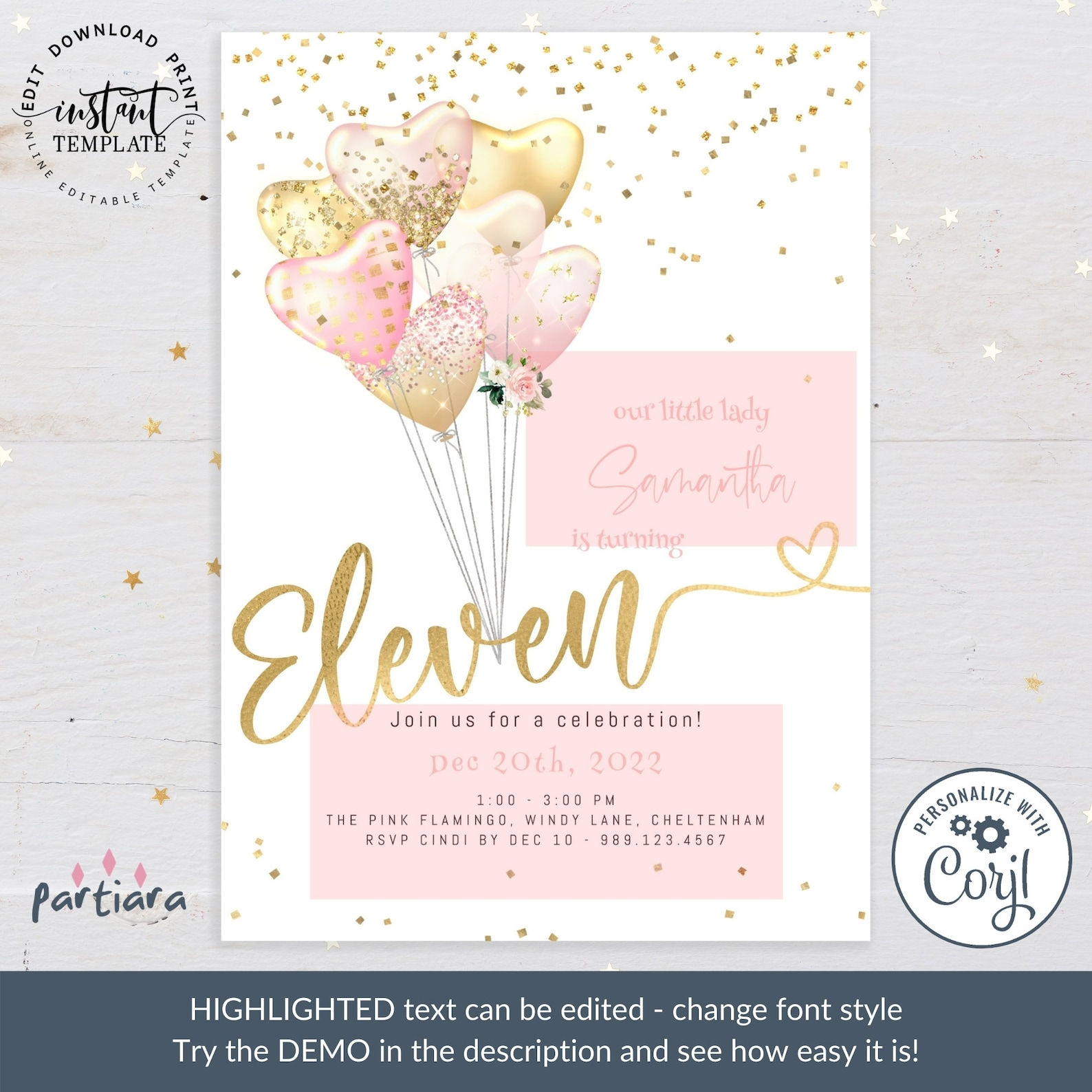 Wallpaper #9afa6 11th Birthday Invitation Templates