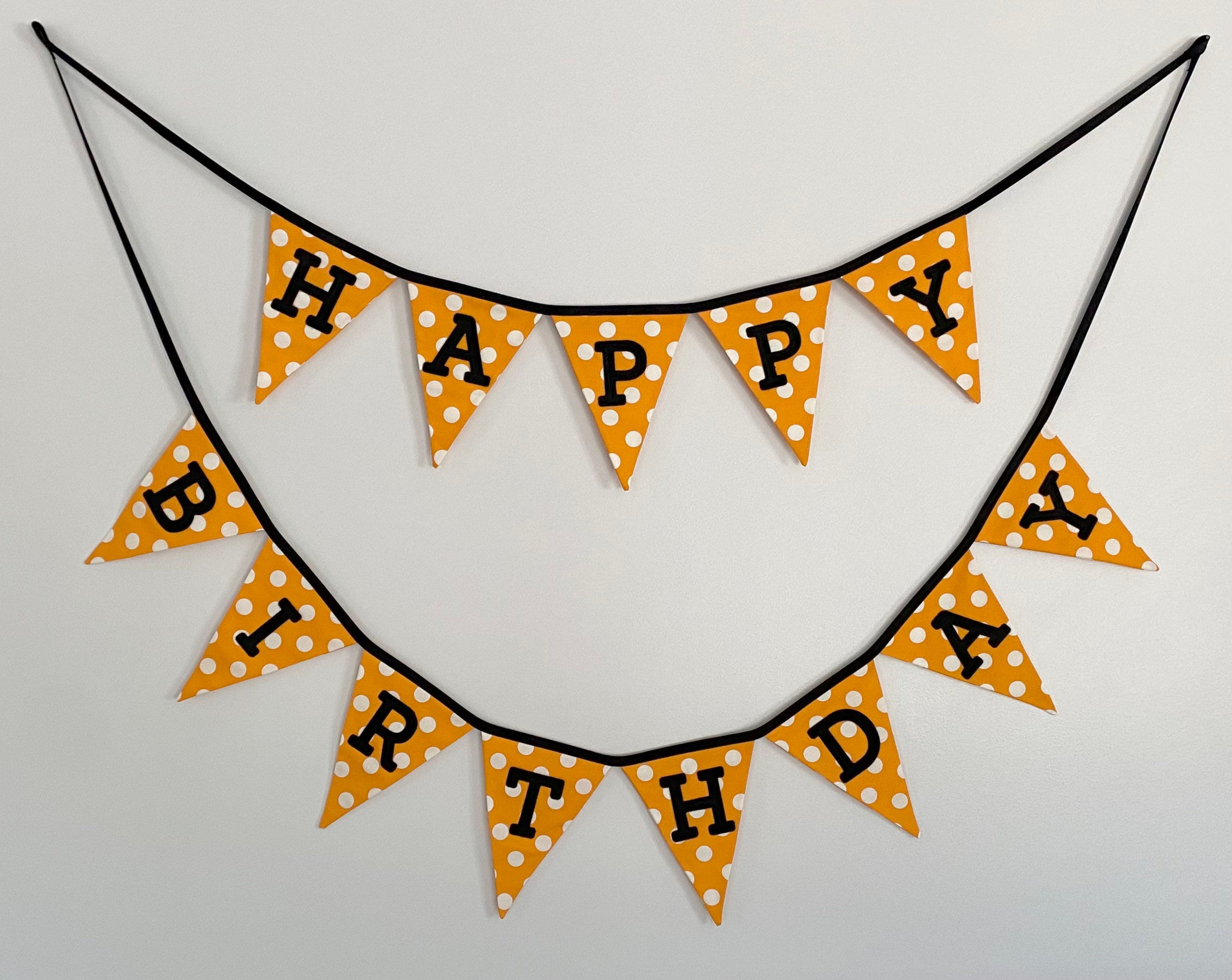 Wallpaper #GJzz4JIBZHQxiYarf7n2212 Happy Birthday Banner Orange and Cream Dots Etsy