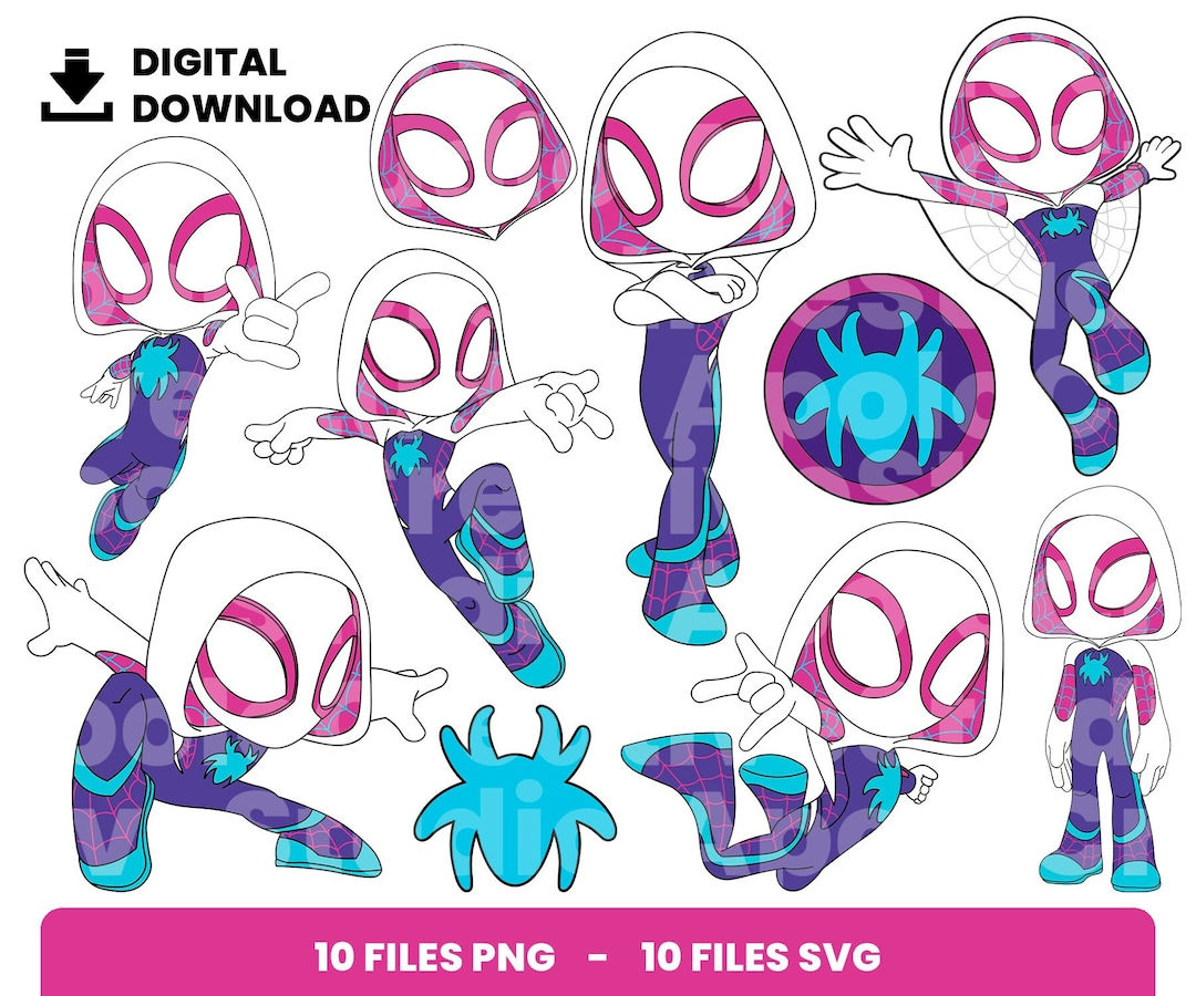 Wallpaper #RPS3OZMBKFX8bn3r6ncE5 10 Clipart Bundle Layered Svg Superhero Ghost Spider Svg Spider Gwen