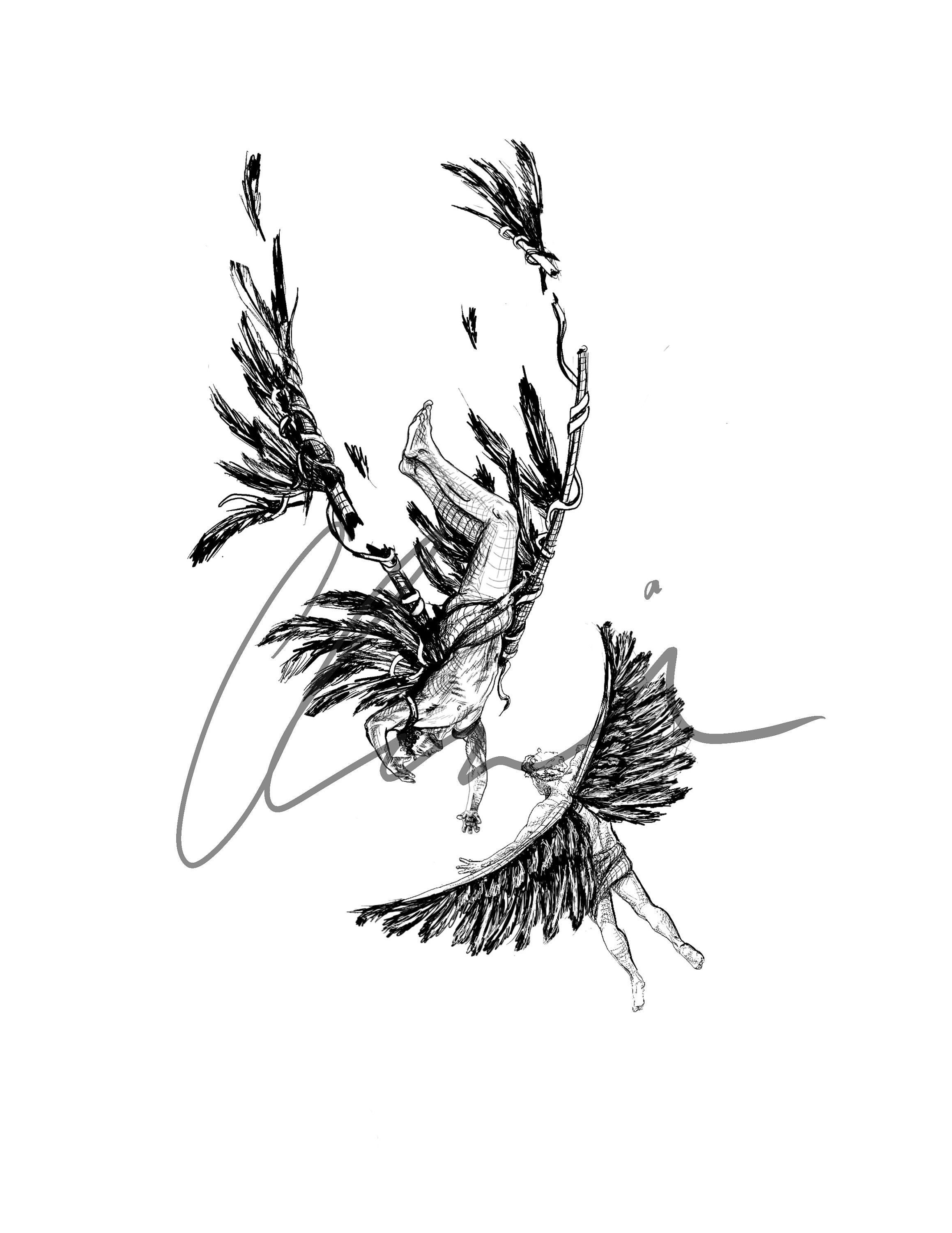 Wallpaper #PDM5M5MBcgDP3FvJOKpL38 Update More Than 72 Minimalist Icarus Tattoo Best Incdgdbentre