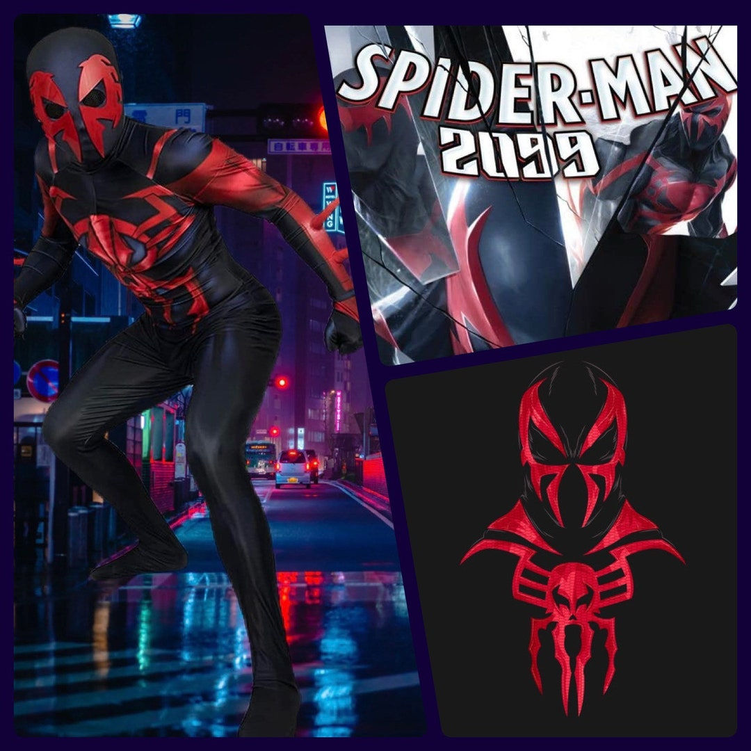 Wallpaper #ehmKE48BtGB6xQ78eWaN49 2099 Spider Suit Black Costume Spiderverse Miguel Ohara Etsy