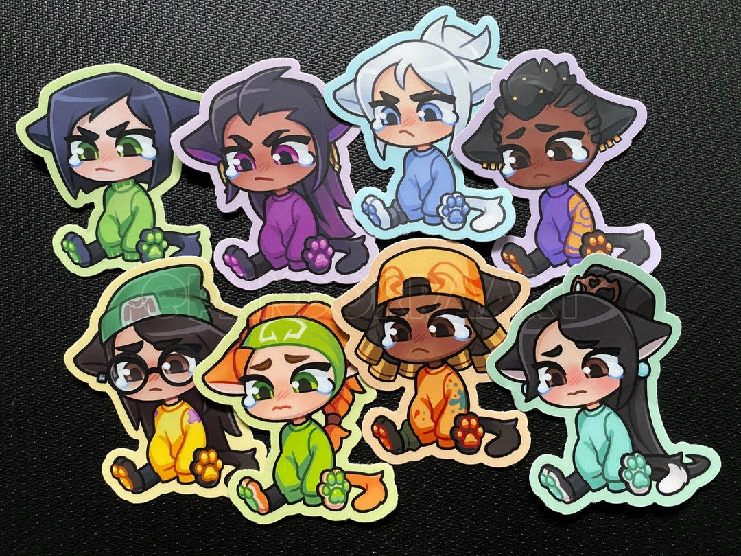 Wallpaper #lBe5PpMBPLD5_VENYeCx57 Valorant Sad Cats Stickers Female Agents 2021 Set Etsy