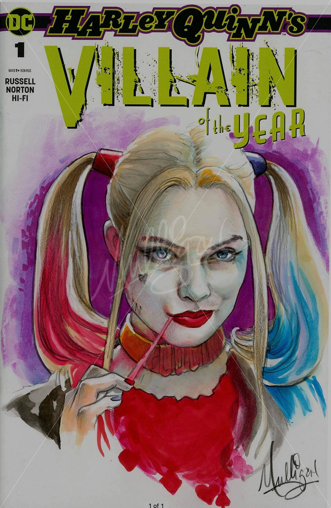 Wallpaper #YWcr-5IBSpphPi3-CZPD328 Villain of the Year Harley Quinn Artist Hand Signed Etsy