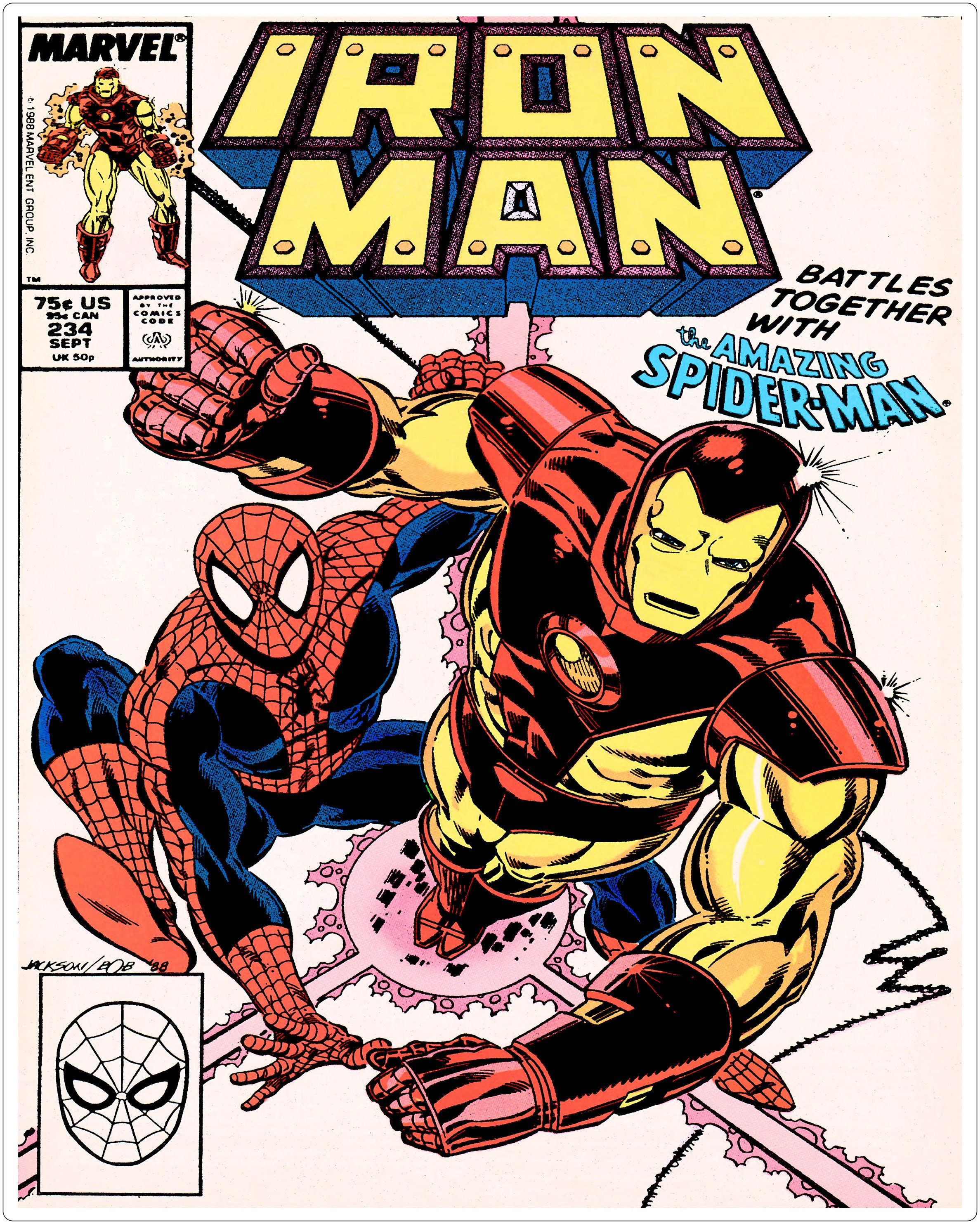 Wallpaper #3xllOo8BtGB6xQ78iqwZ58 Iron Man Spider Man Vintage Comic Cover Art Poster Metal Print Etsy