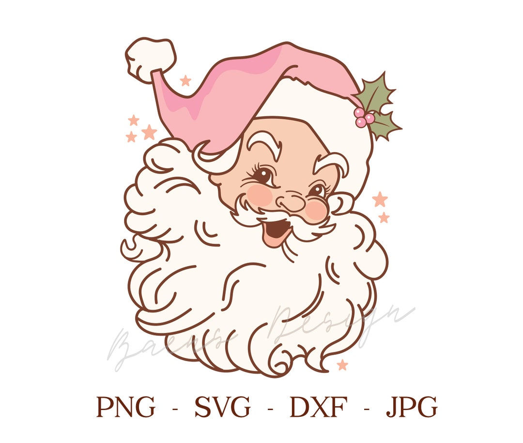 Wallpaper #fx3mLJMBlOZrFDOkqcxn108 Retro Pink Santa Claus Svg Png Christmas Svg Christmas Vintage Svg