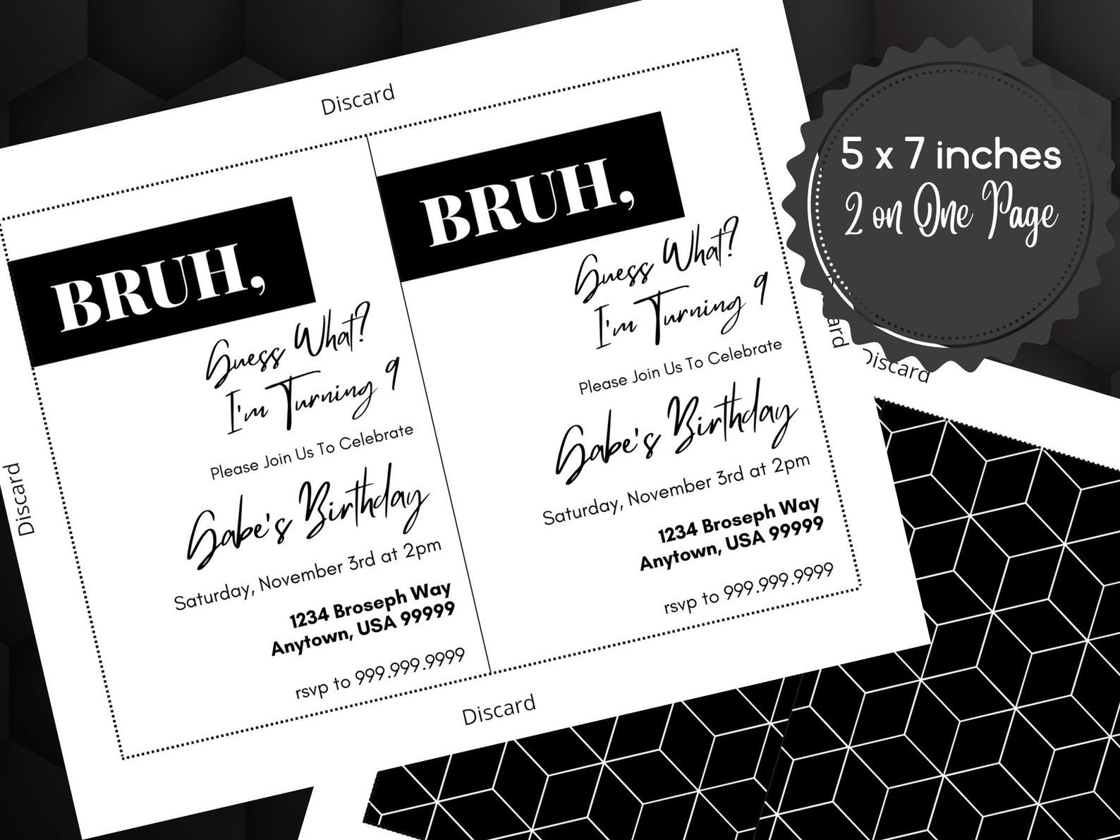 Wallpaper #IotfdZcBcm9NJah-aXdY139 Bruh Boy Birthday Invitation Bruh Invitation Preteen and Etsy