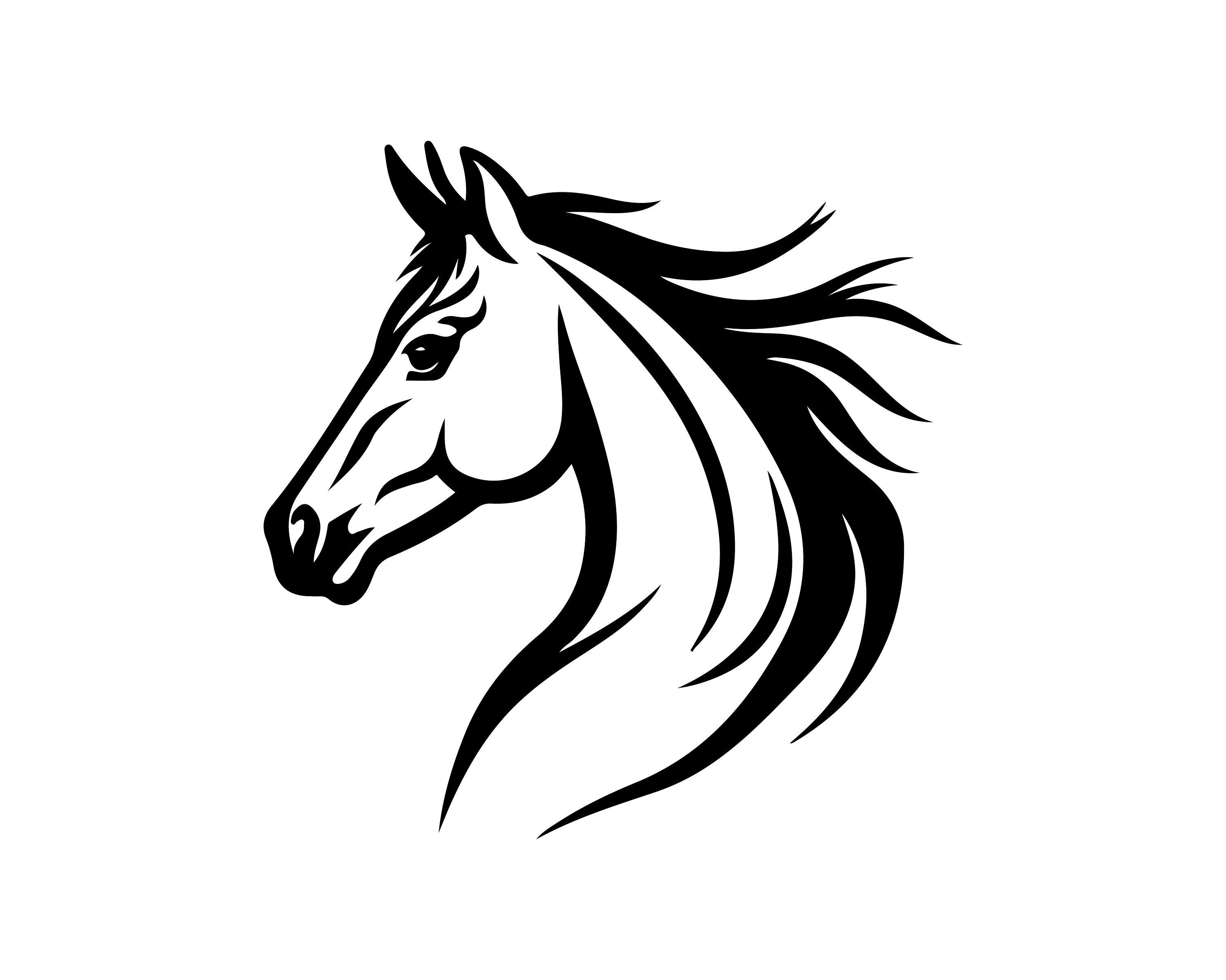 Wallpaper #8a32a Horse Head Silhouette Free Vector Silhouettes