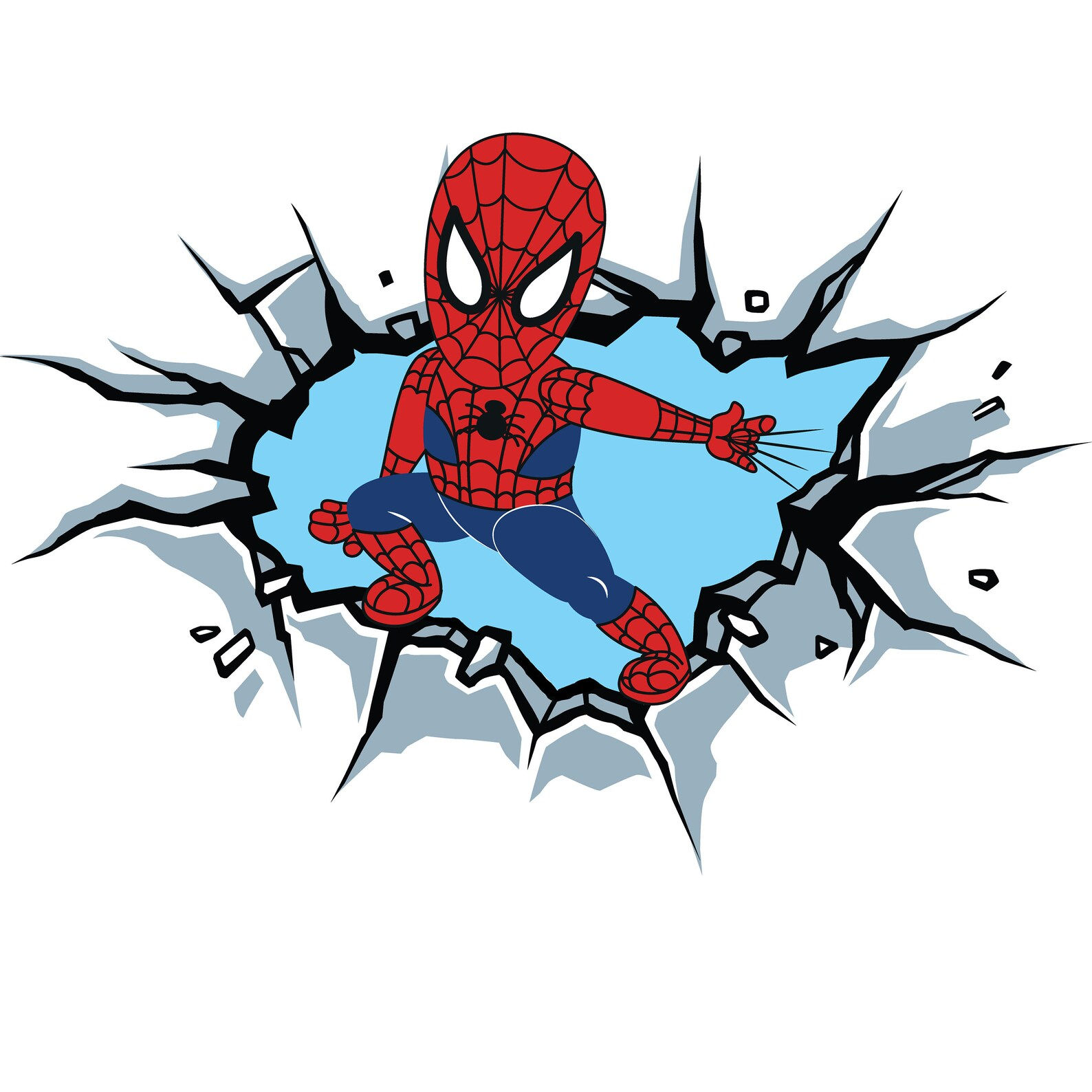 Wallpaper #O-pEV5MBlwTYPL18rBHC264 Spiderman 3D Broken Wall Decal Open Wall Effect Vinyl Art Etsy