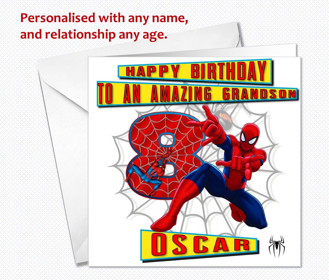 Wallpaper #JxVKNpMB-CQNECa20icS35 Personalised Spiderman Birthday Card Spider Man 4th 5th 6th Etsy Uk