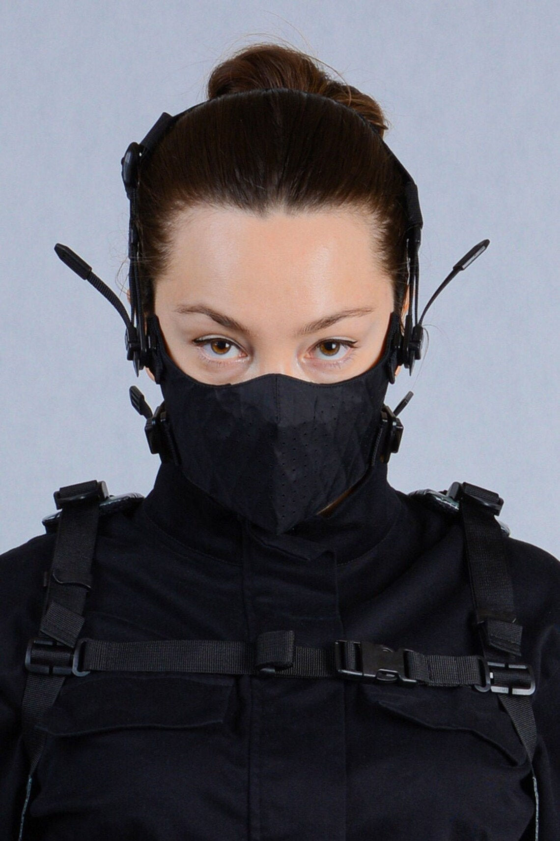 Wallpaper #PhkrF48BtGB6xQ78328048 Cyberpunk Face Mask Techwear Black Mask Burning Man Mask Etsy