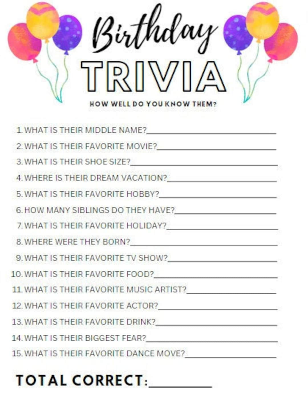 Wallpaper #IotfdZcBcm9NJah-aXdY163 Birthday Trivia Questions Printable