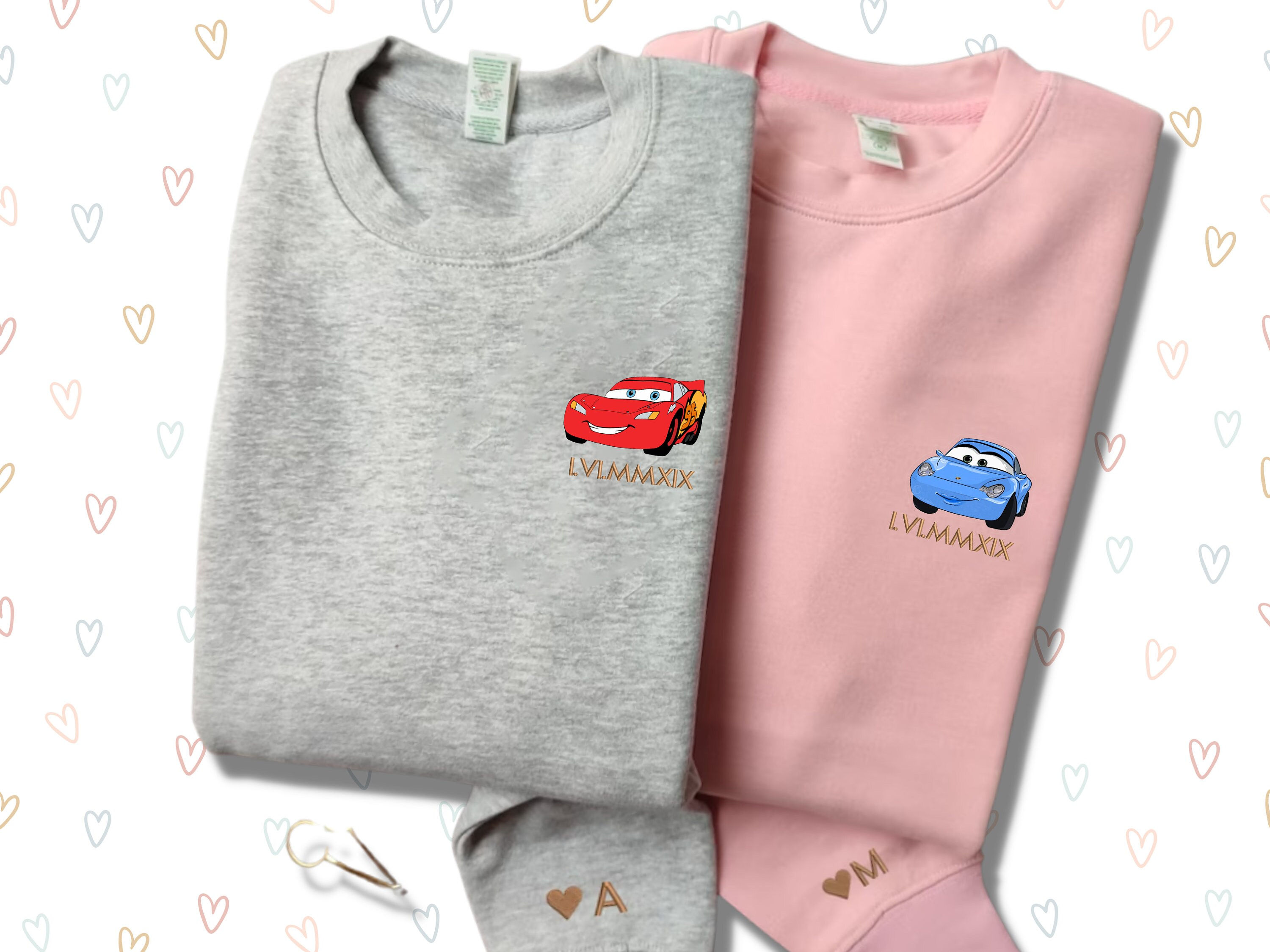 Wallpaper #jmcwCpMBSpphPi3-ftO677 Cars Lightning Mcqueen X Sally Couple Roman Numeral Etsy Uk