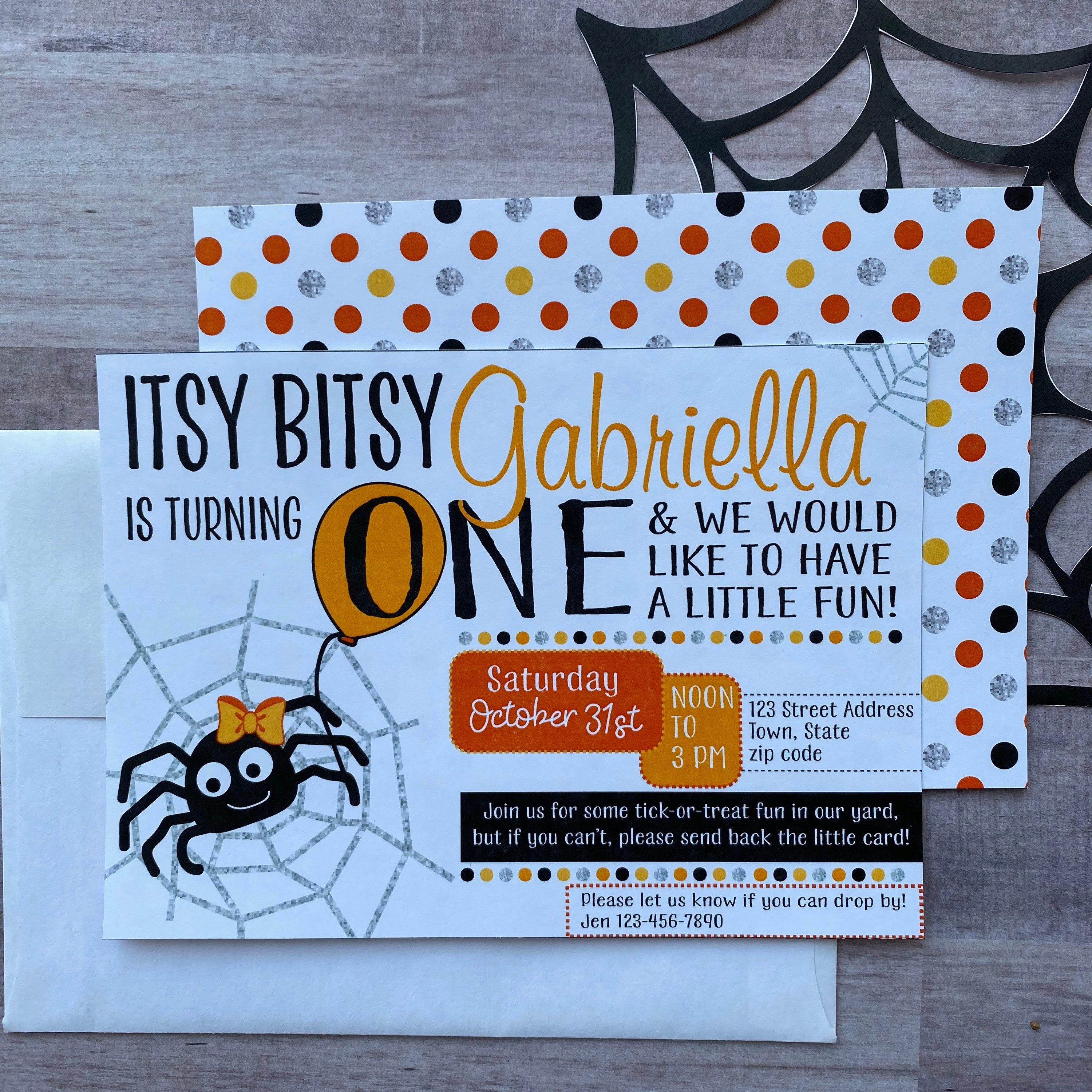 Wallpaper #XPTBOZMBKFX8bn3rFHcU131 Itsy Bitsy Spider Birthday Party Invite Halloween 1st Birthday Spider